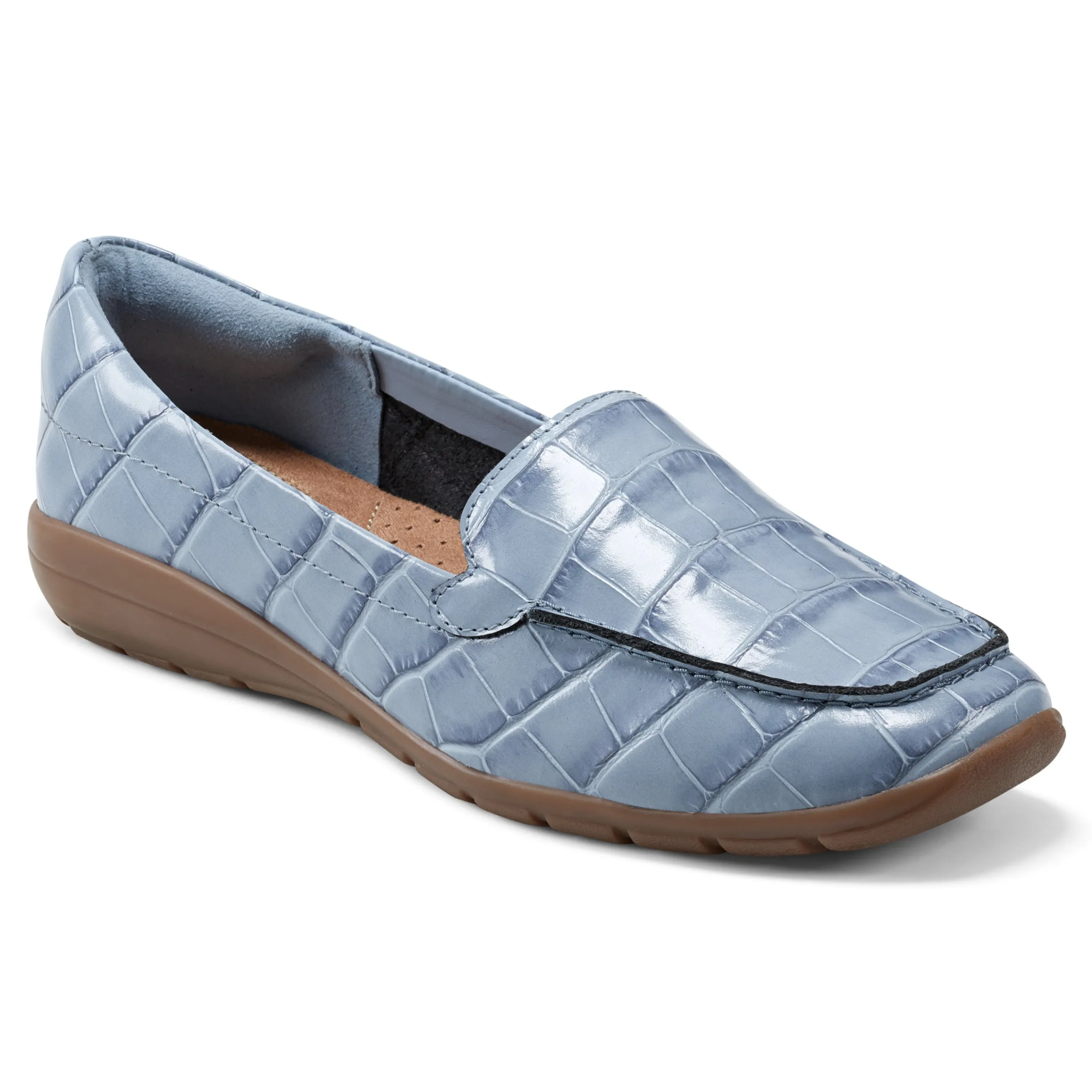 Store Easy Spirit Abide Casual Flats LightBlueCroco