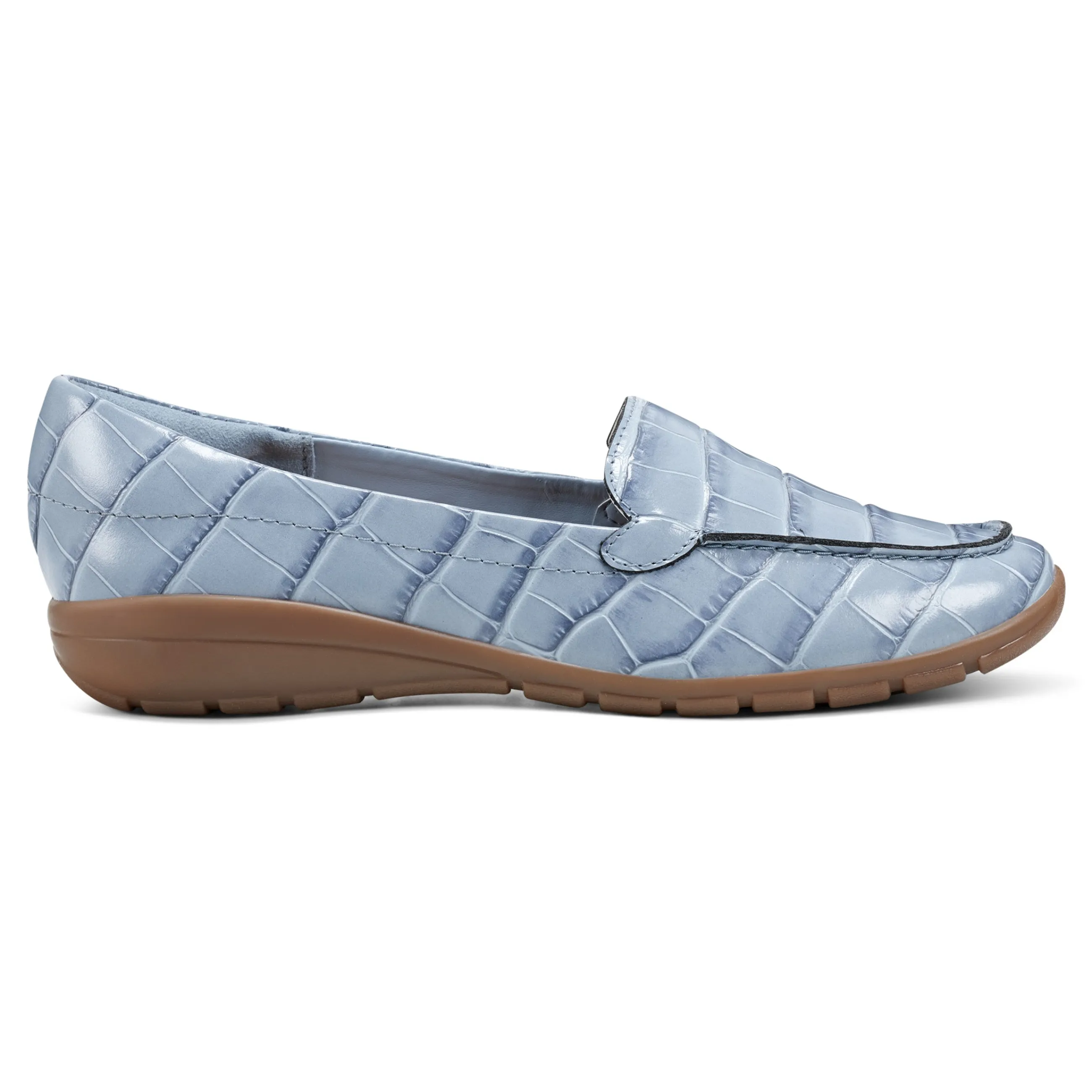 Store Easy Spirit Abide Casual Flats LightBlueCroco