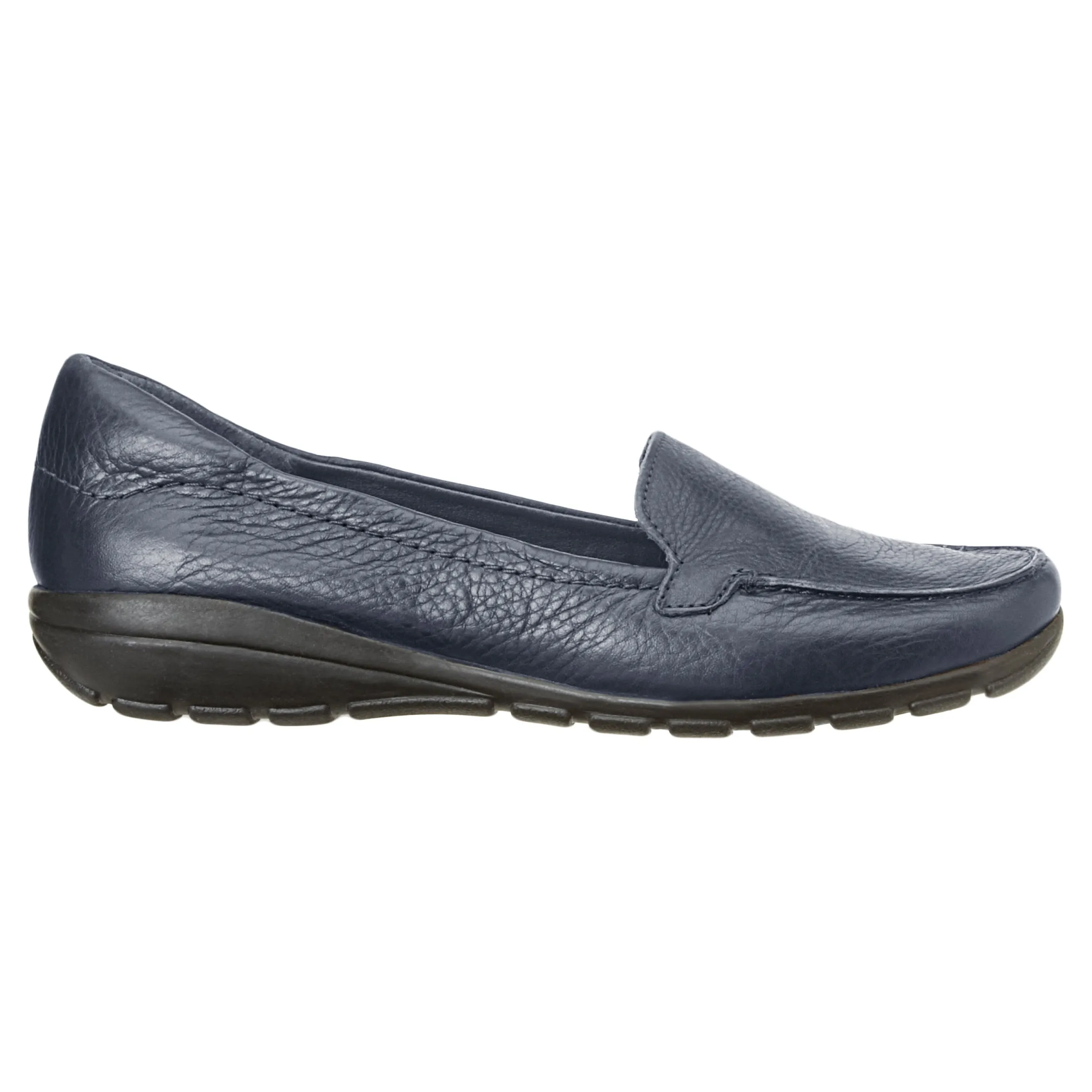 Hot Easy Spirit Abide Leather Casual Flats BrightNavyLeather