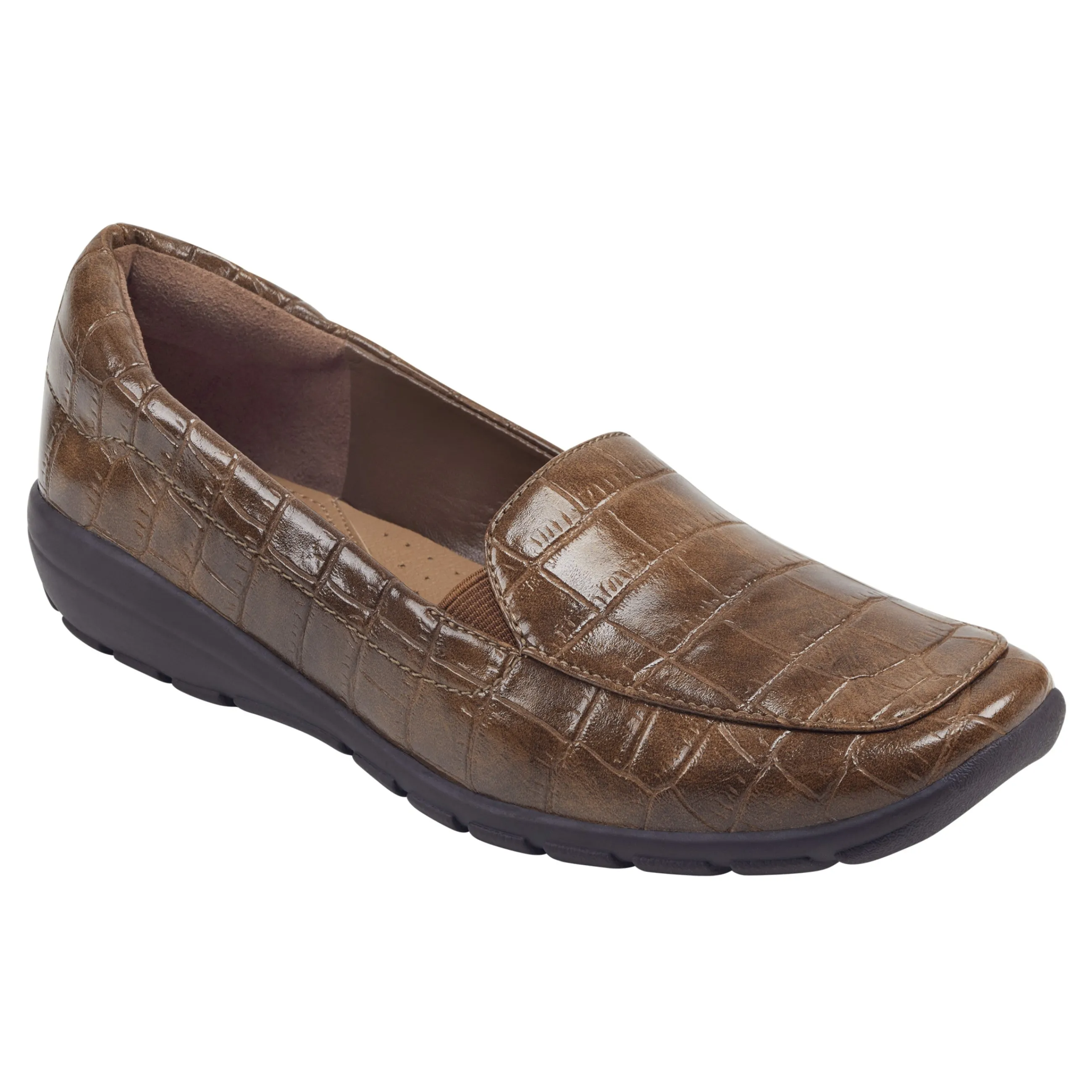 Best Easy Spirit Abriana Casual Flats BrownCroco