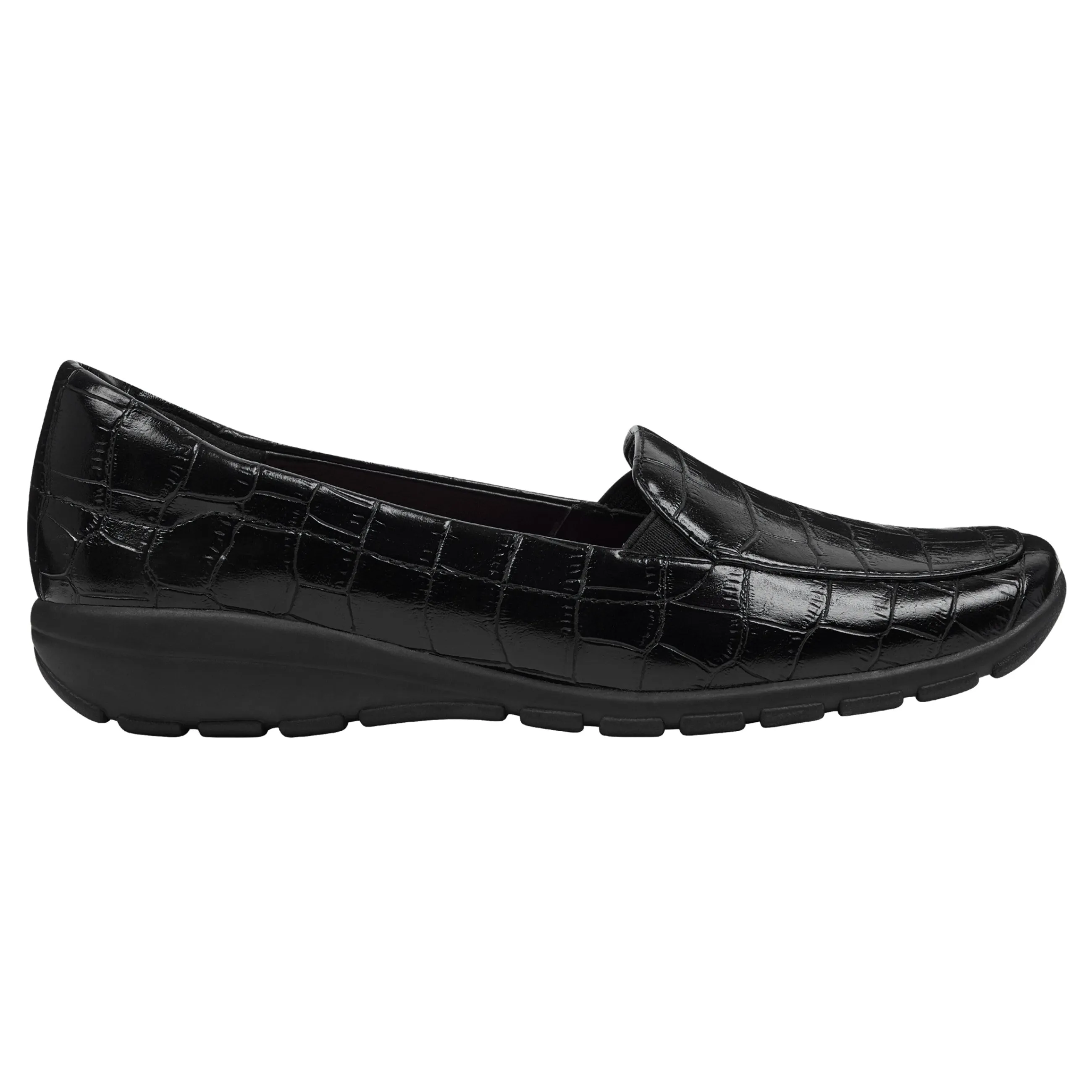 Cheap Easy Spirit Abriana Casual Flats BlackCroco