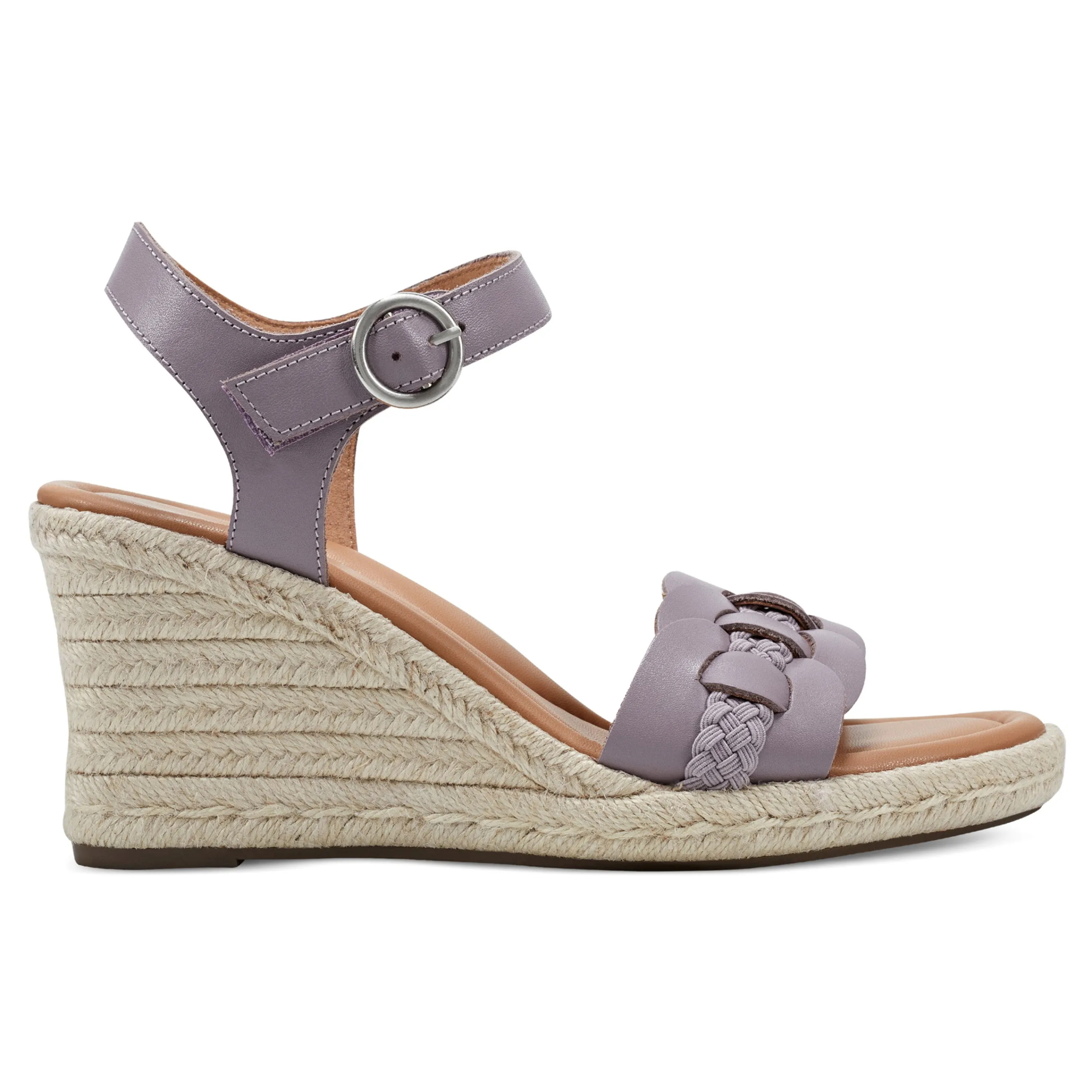 Best Easy Spirit Aisha Espadrille Wedge Sandals SmokeyLavender