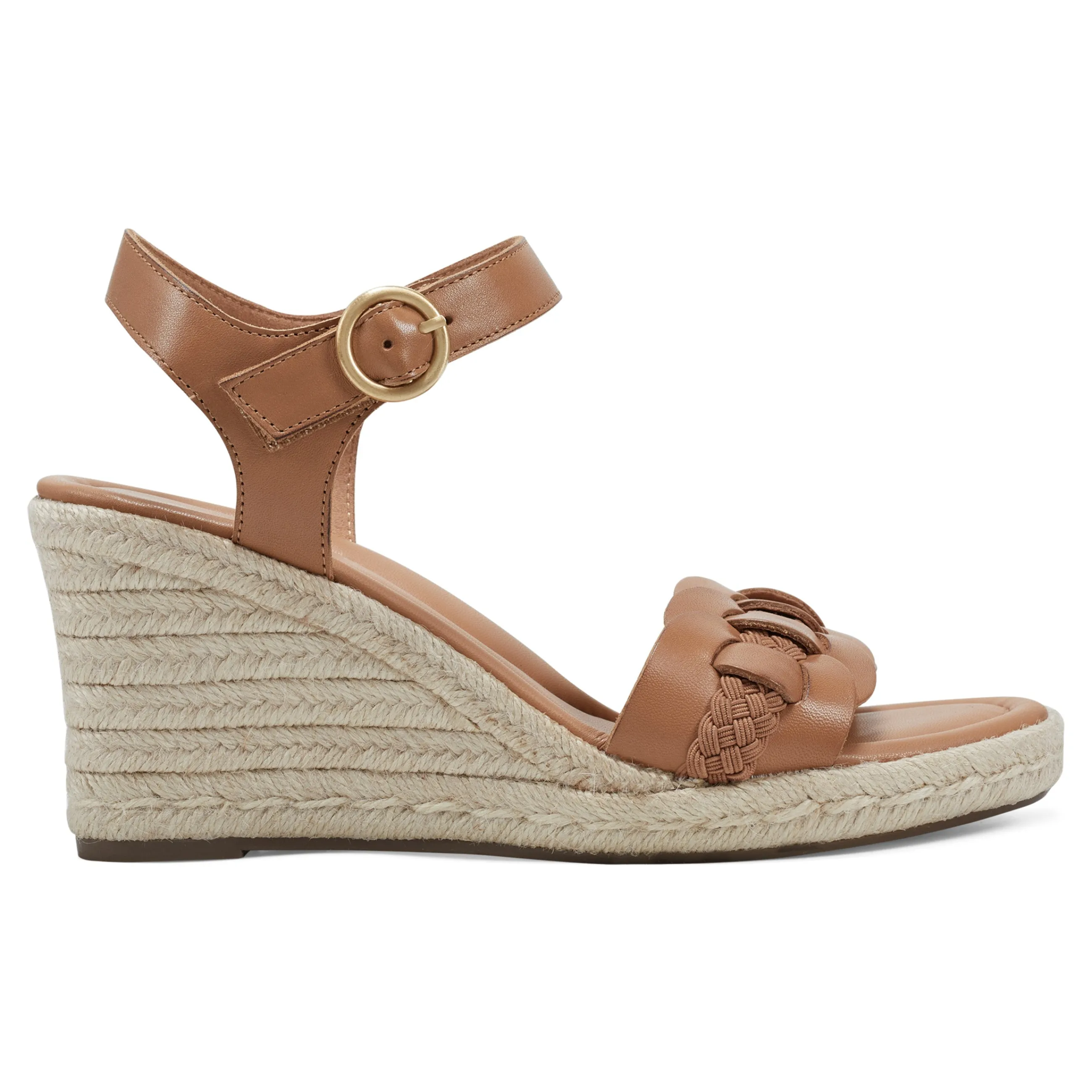 Best Easy Spirit Aisha Espadrille Wedge Sandals AlmondBrown