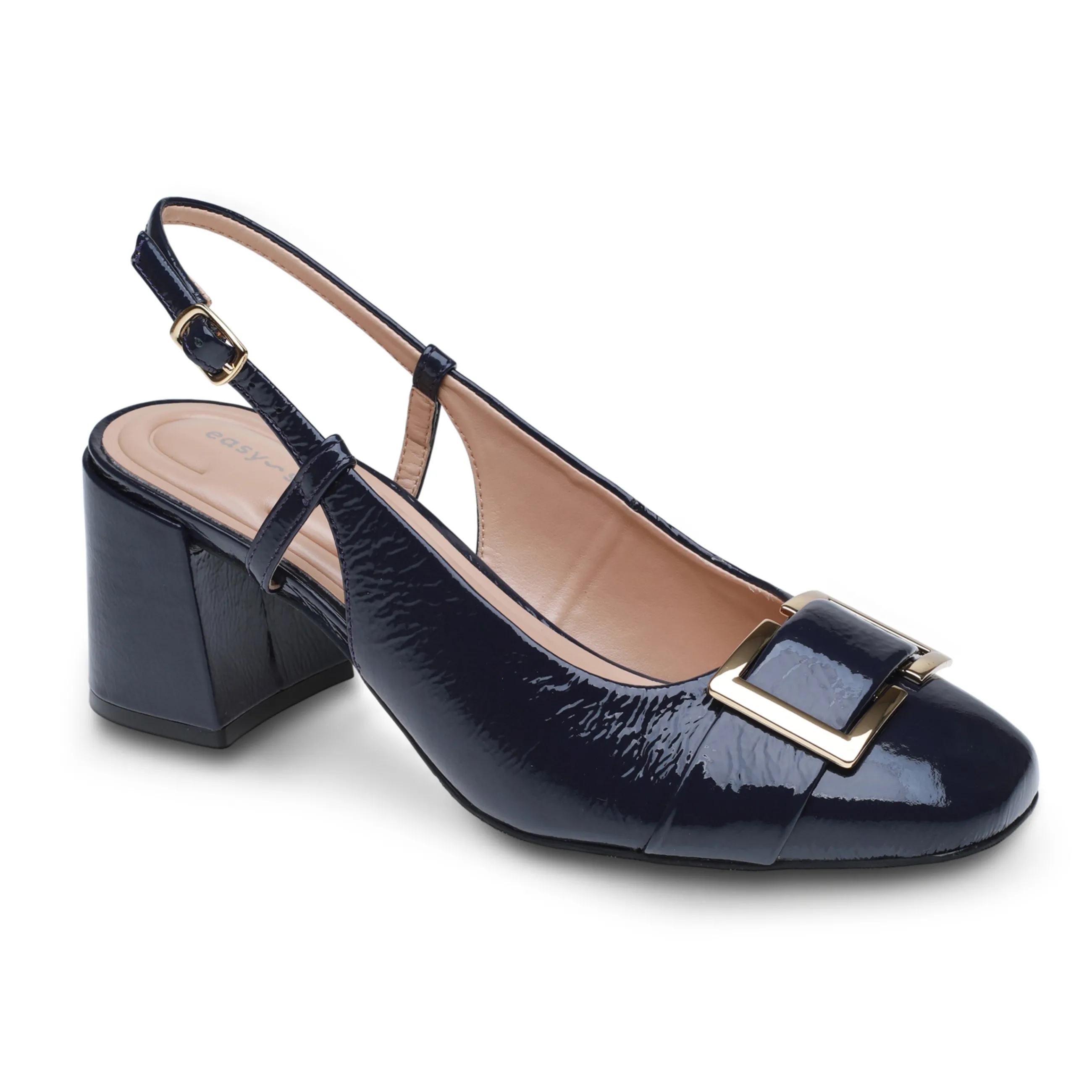 Online Easy Spirit Alissa Slingback Pumps NavyPatentLeather