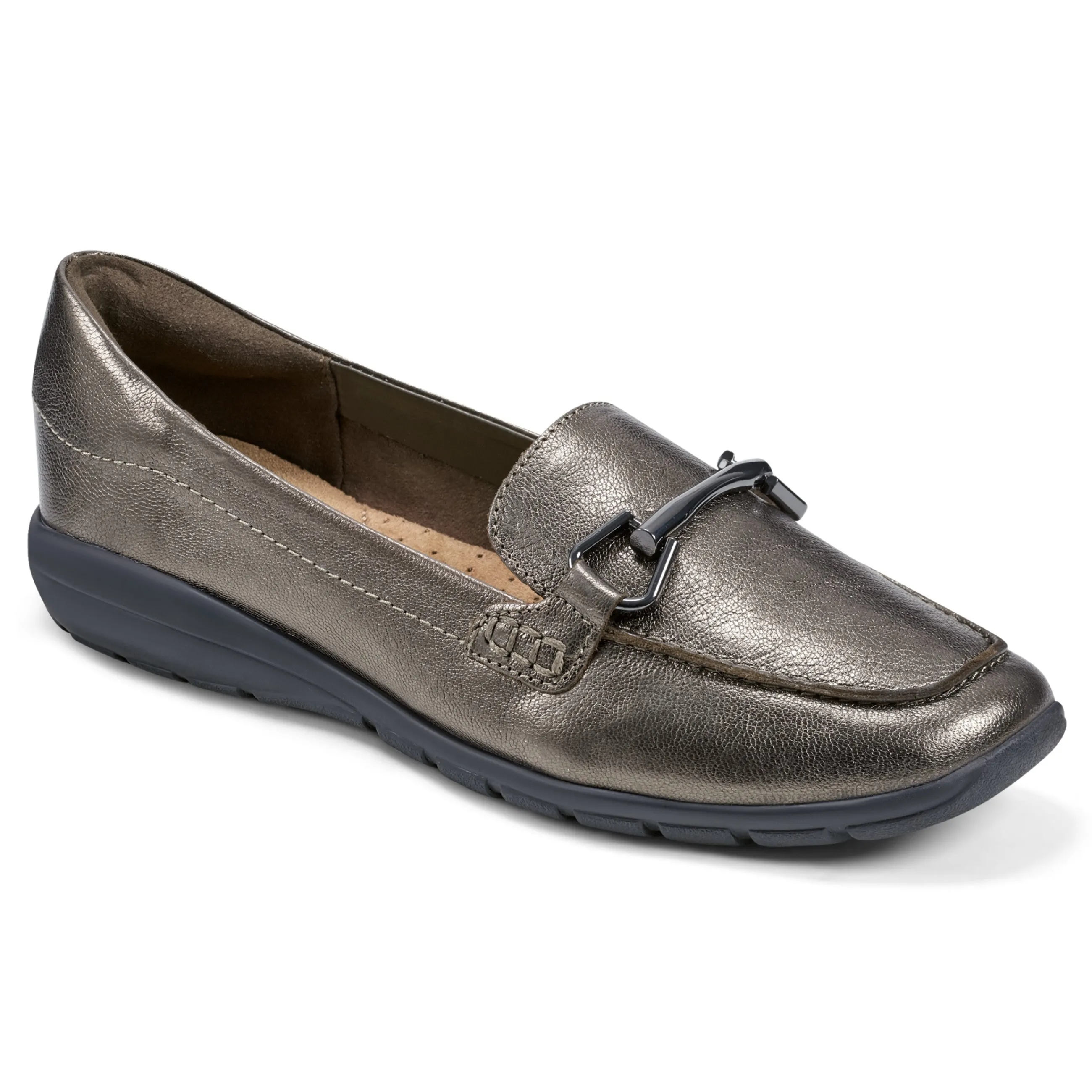 Cheap Easy Spirit Amalie Casual Loafers PewterLeather