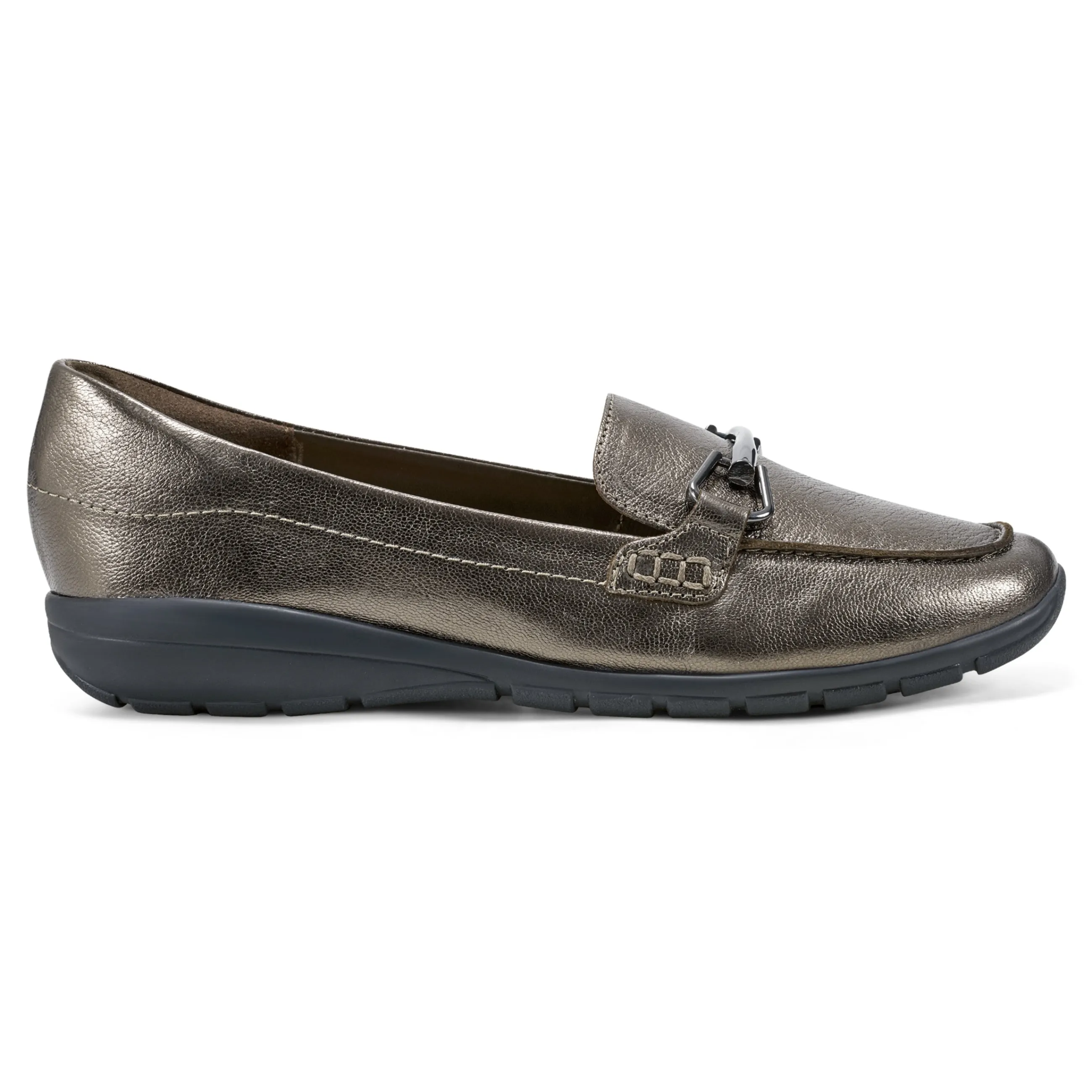 Cheap Easy Spirit Amalie Casual Loafers PewterLeather