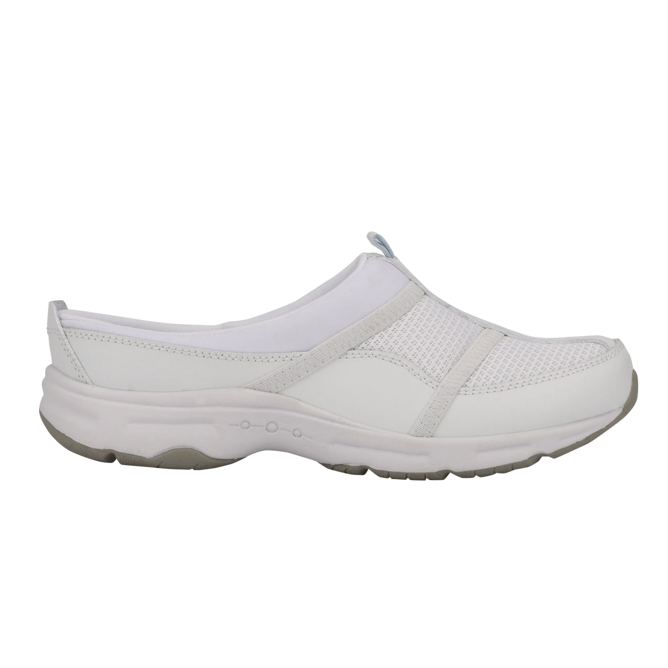 Clearance Easy Spirit Argyle Mesh Clogs WhiteLeather