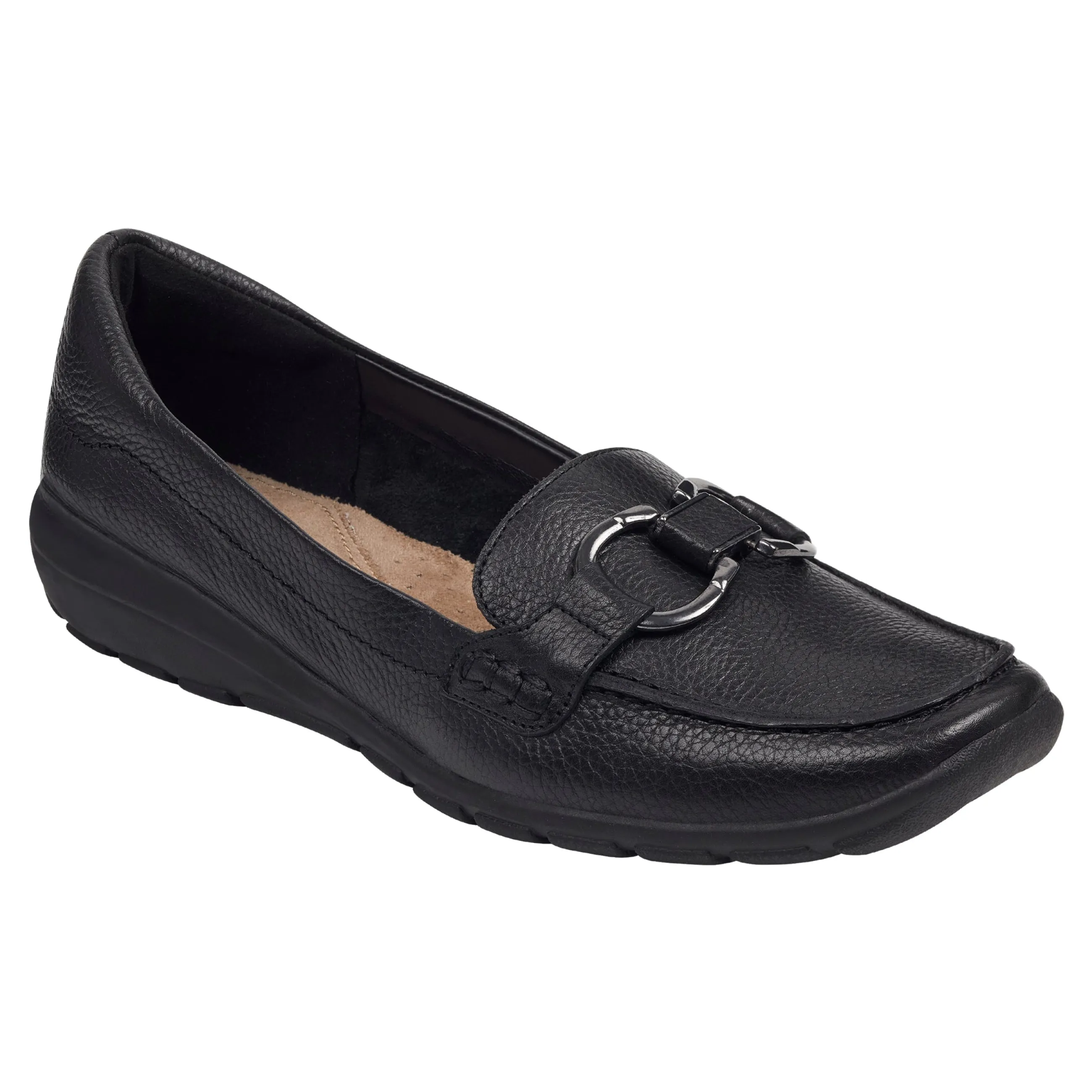 Discount Easy Spirit Avienta Casual Loafers BlackLeather