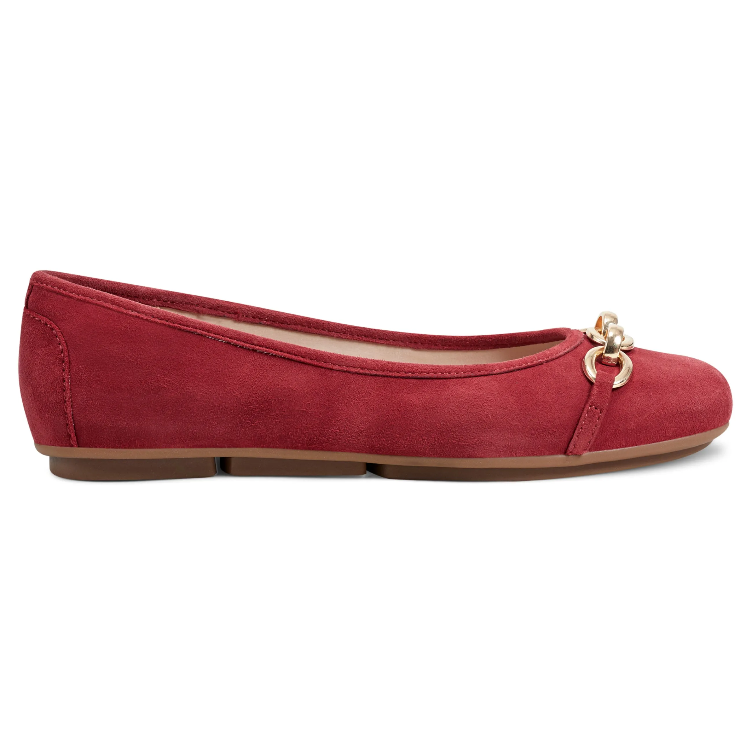 Clearance Easy Spirit Brandi Ballet Flats RedSuede