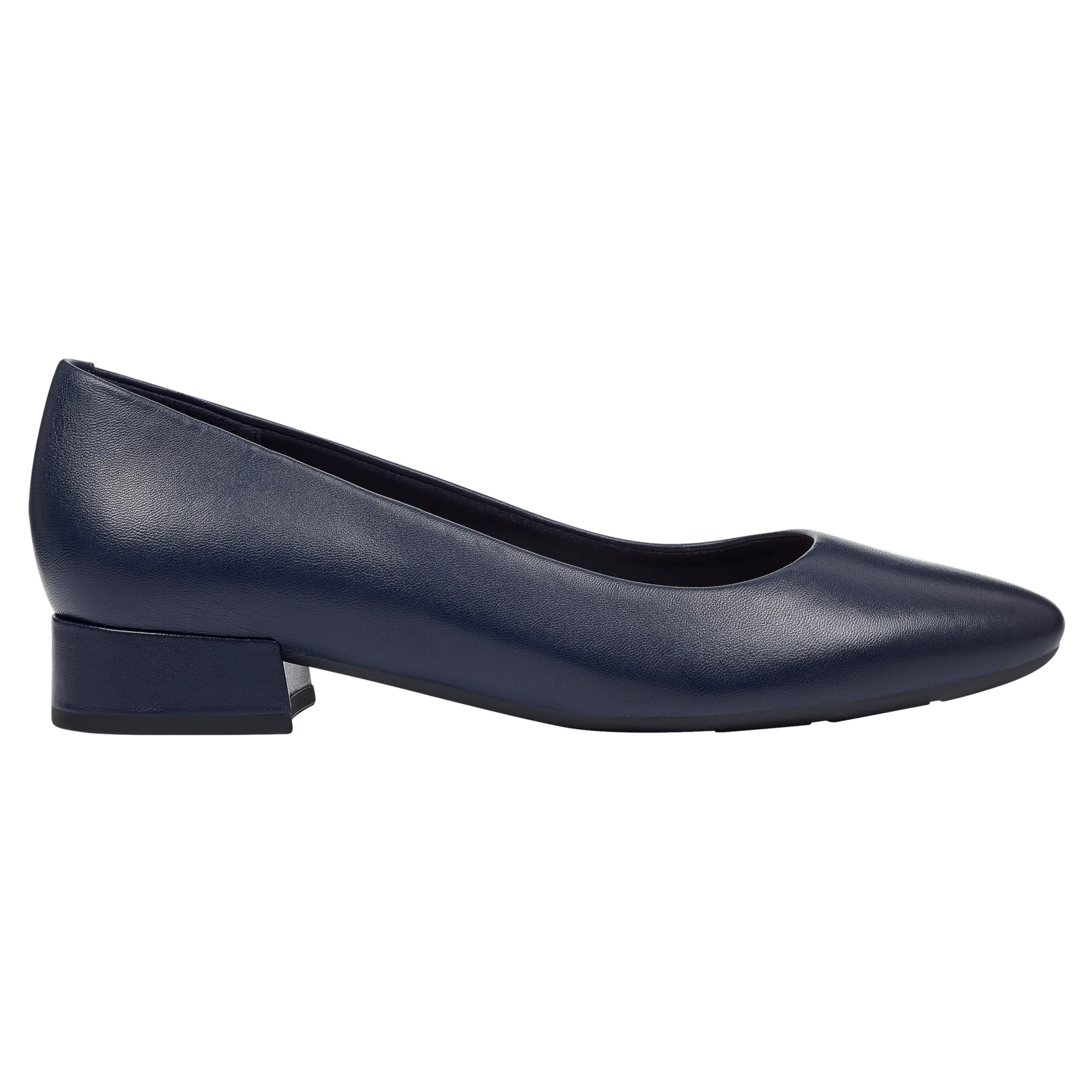 New Easy Spirit Caldise Leather Low Heel Dress Shoes NavyLeather