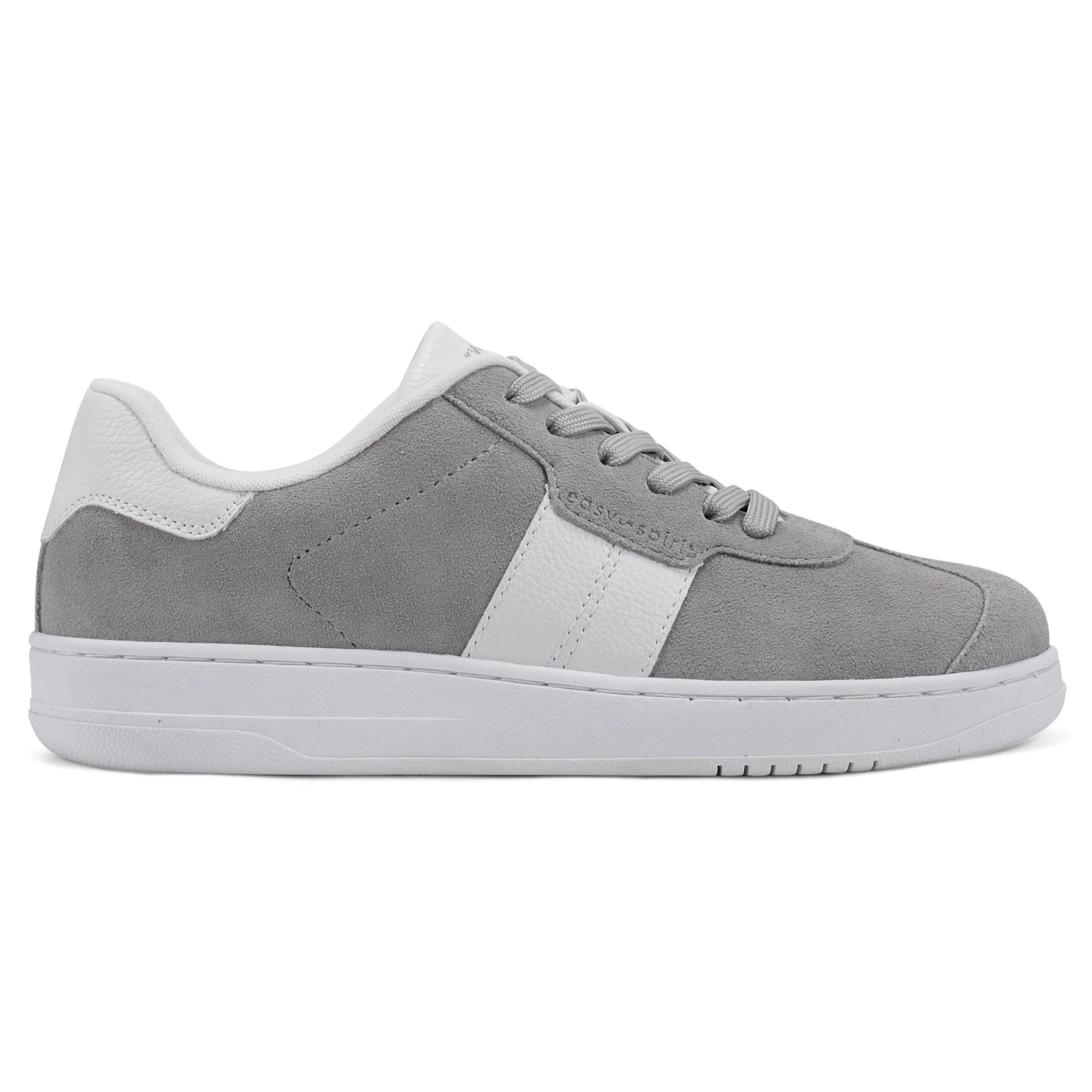 New Easy Spirit Caren Laceup Sneakers LightGreySuede