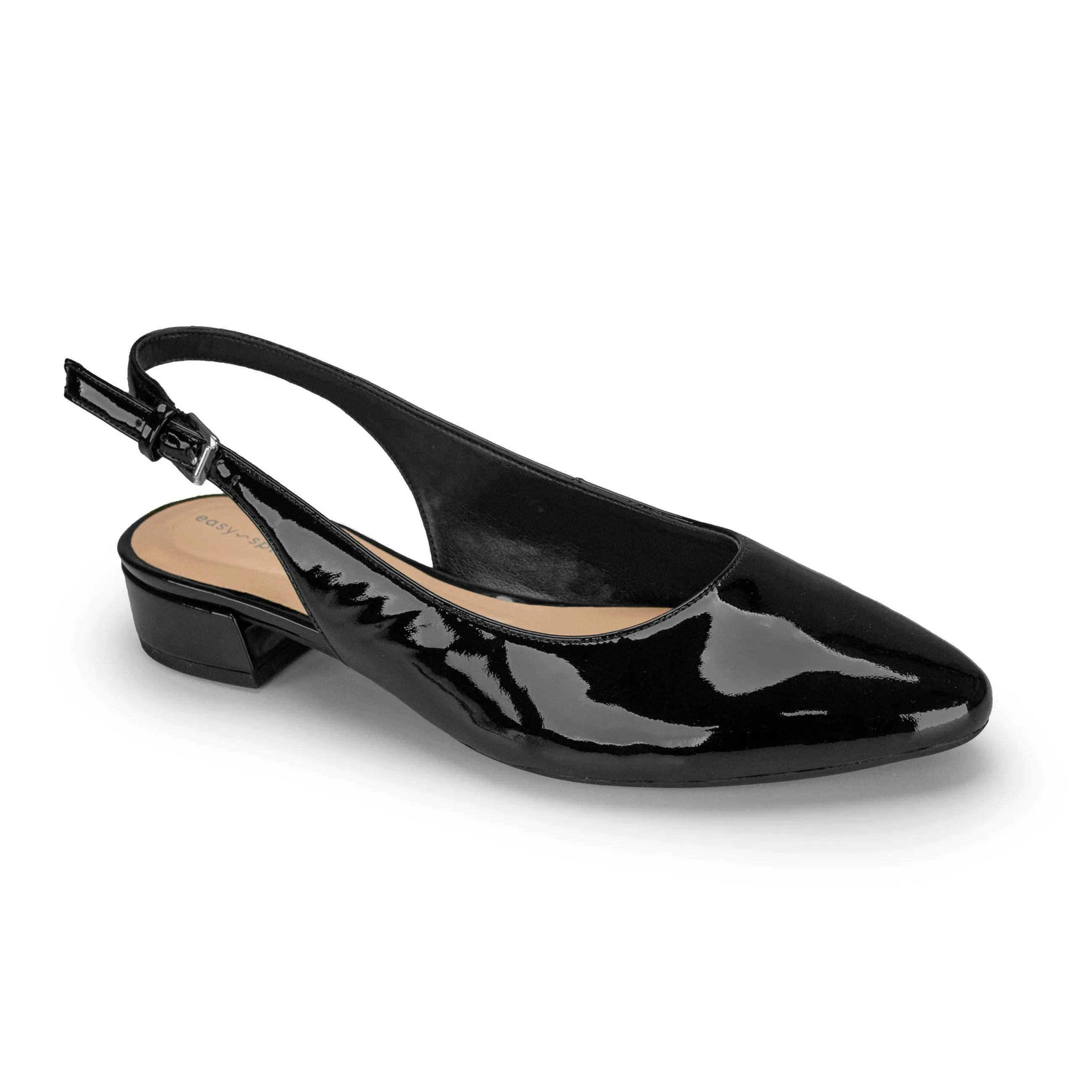 Best Easy Spirit Cassius Slingback Pumps BlackPatent