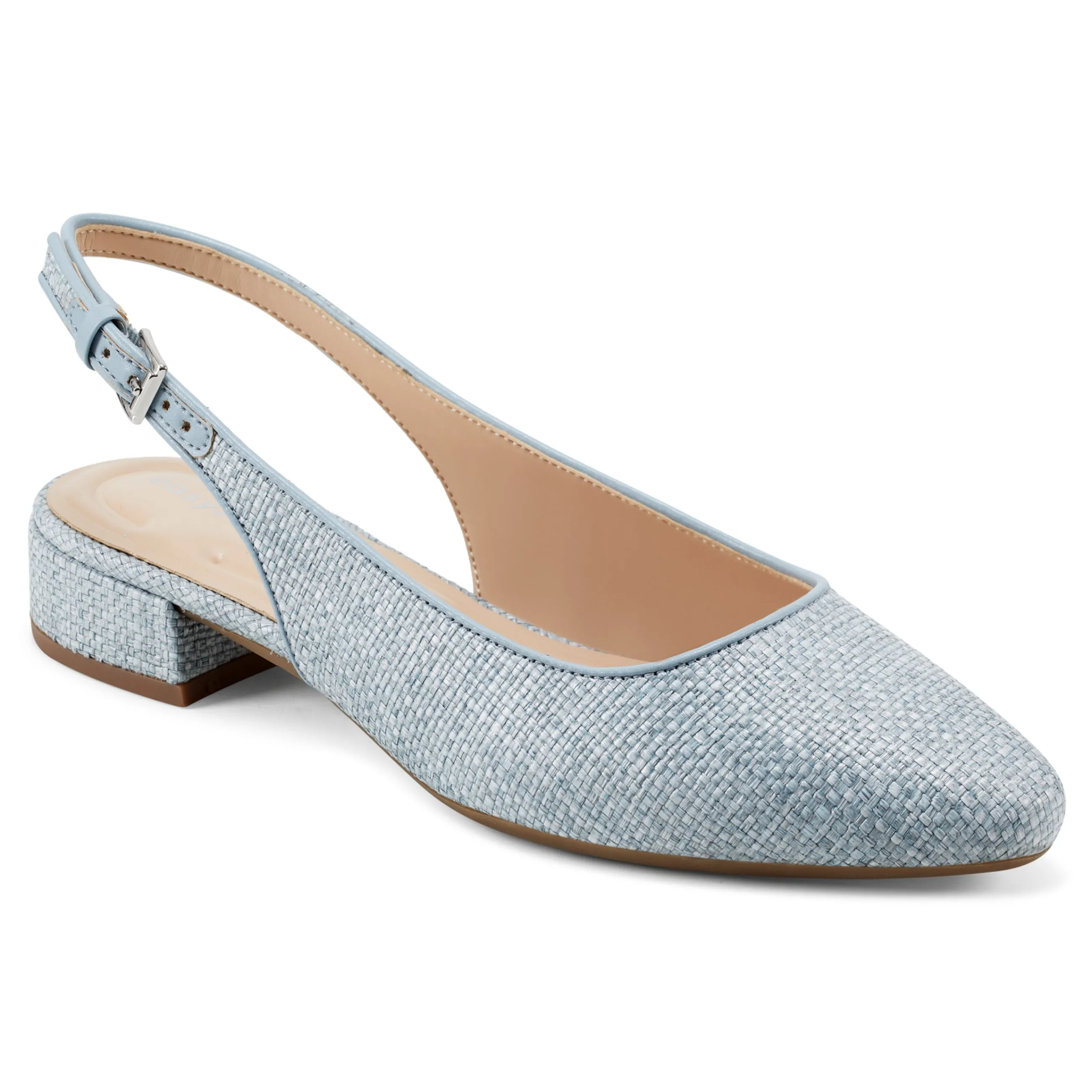 Best Easy Spirit Cassius Slingback Pumps LightBlueRaffia