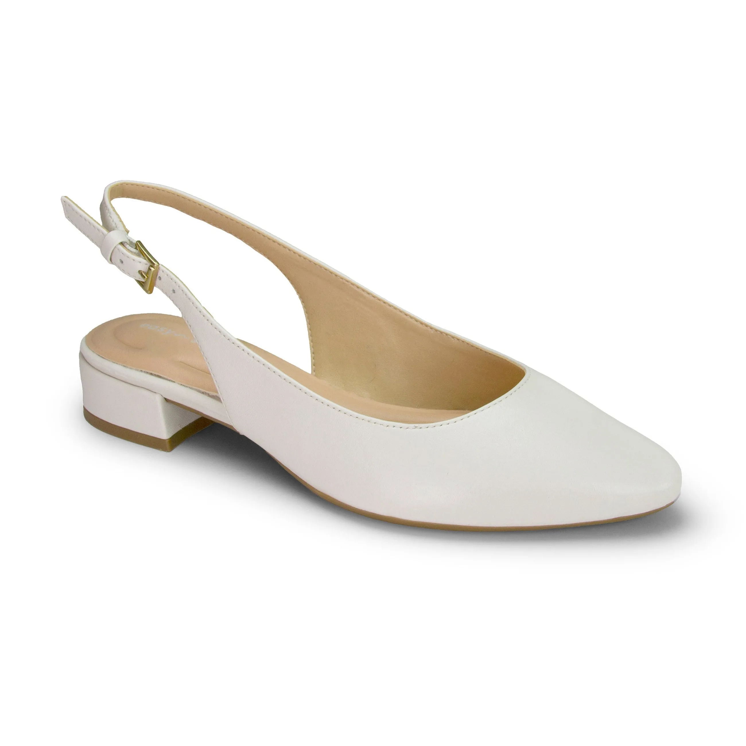 Clearance Easy Spirit Cassius Slingback Pumps IvoryPatent