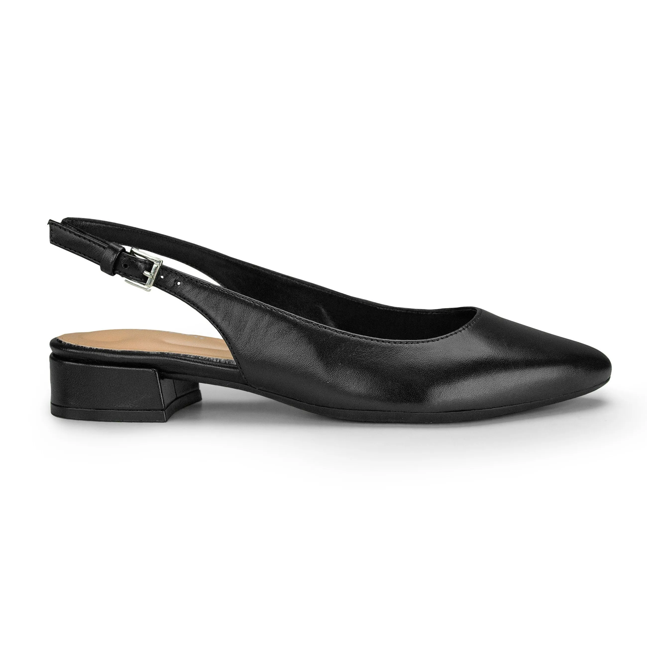 Hot Easy Spirit Cassius Slingback Pumps BlackLeather