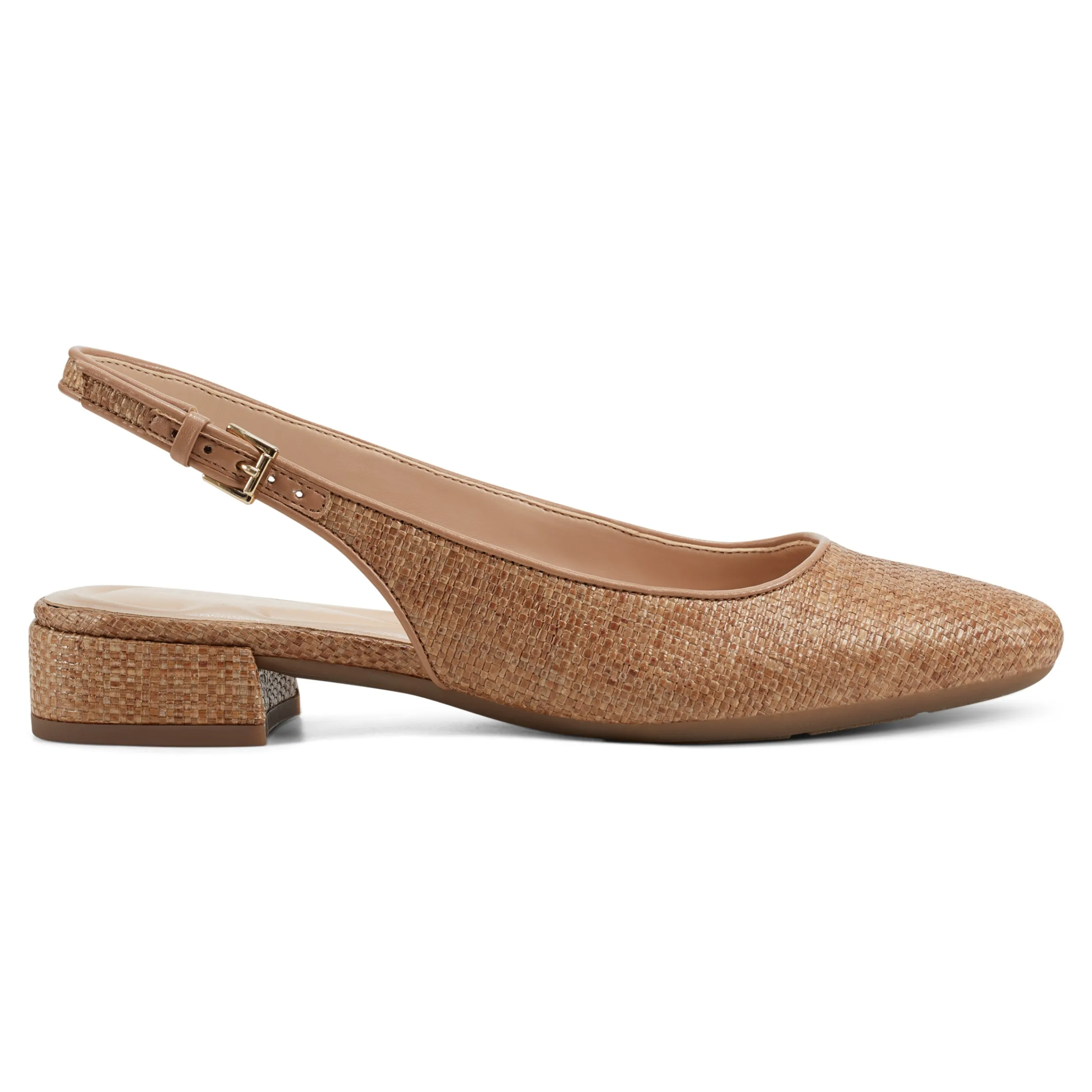 Best Sale Easy Spirit Cassius Slingback Pumps BrownRaffia