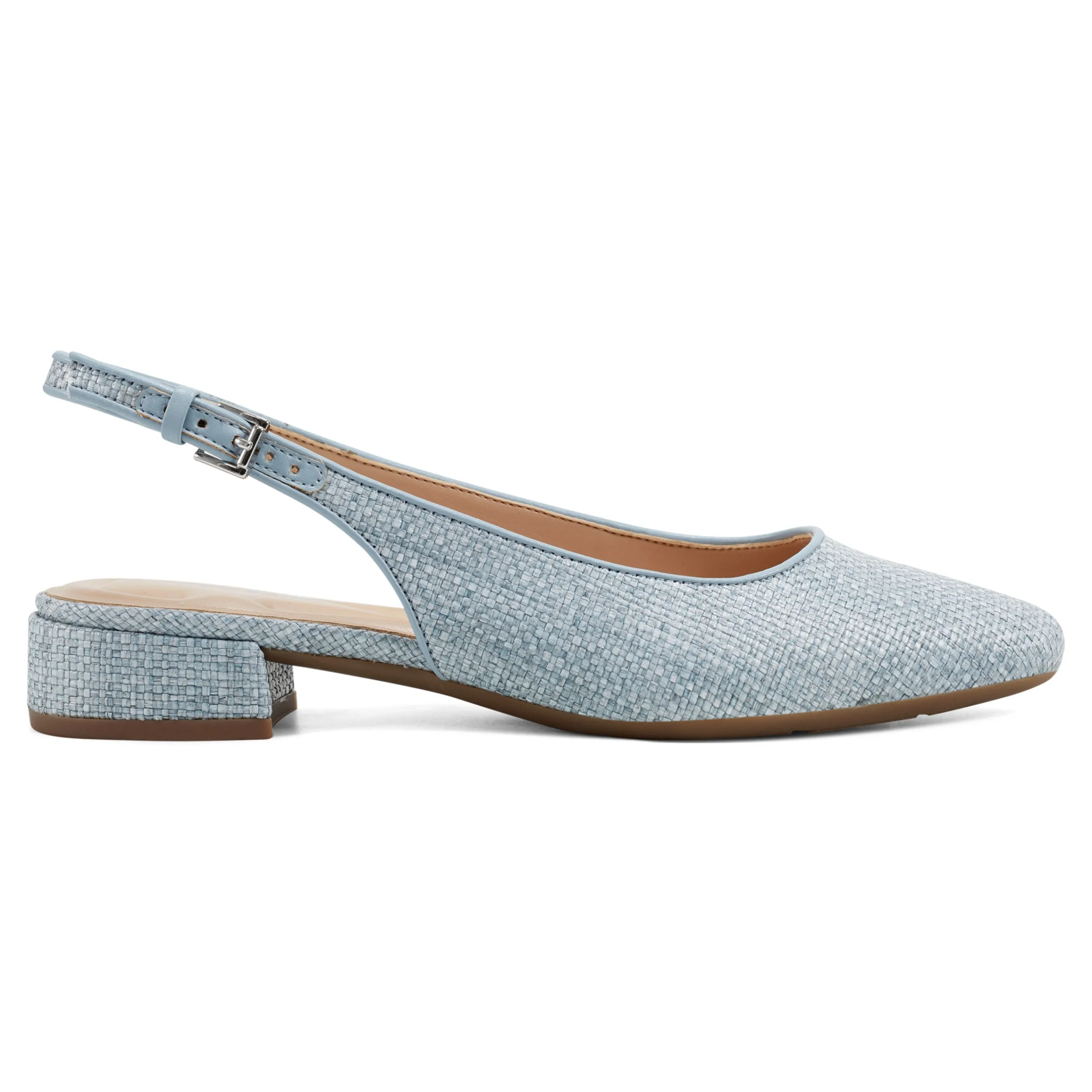 Best Easy Spirit Cassius Slingback Pumps LightBlueRaffia