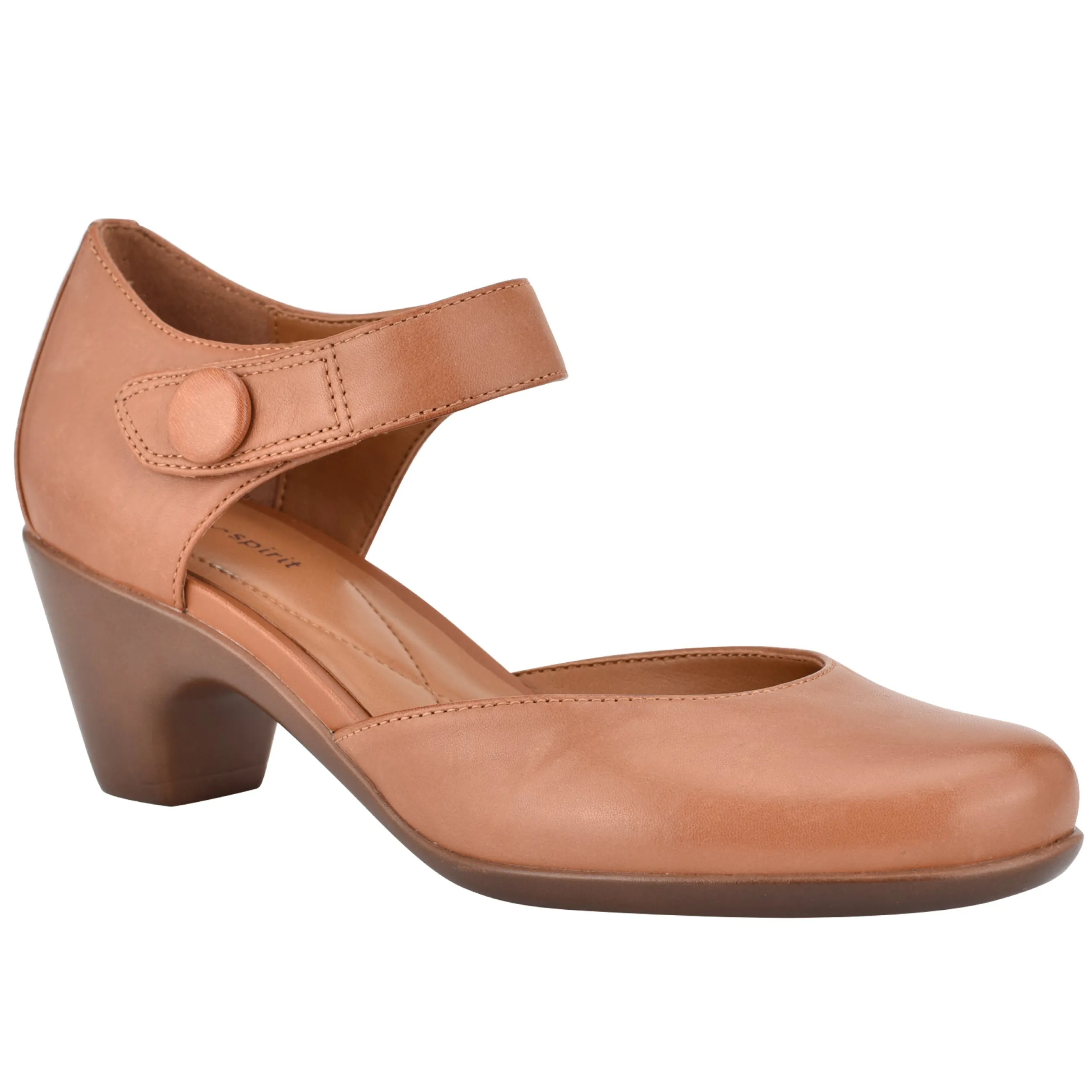 Shop Easy Spirit Clarice Mary Jane Heels BrownLeather