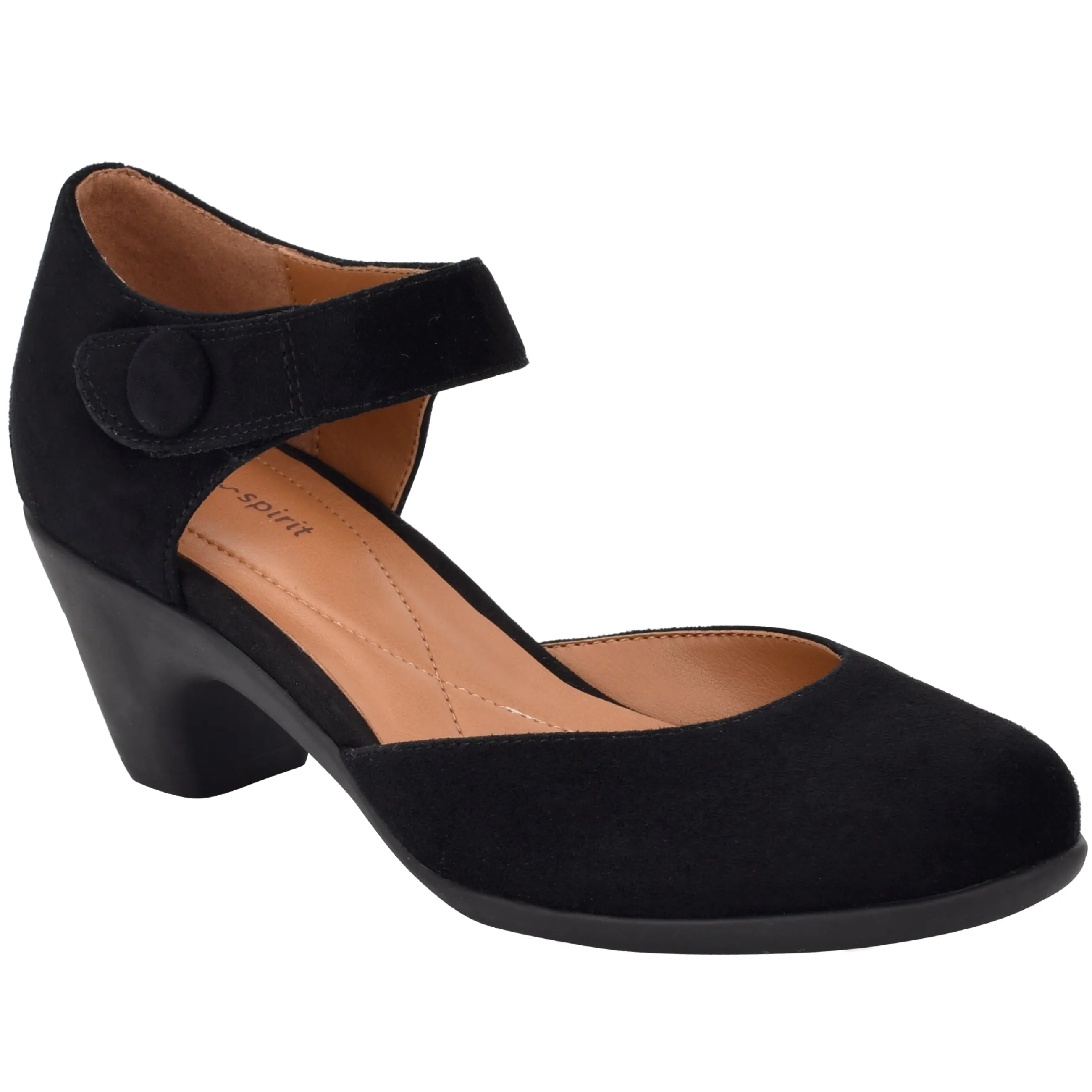 Discount Easy Spirit Clarice Mary Jane Heels BlackSuede