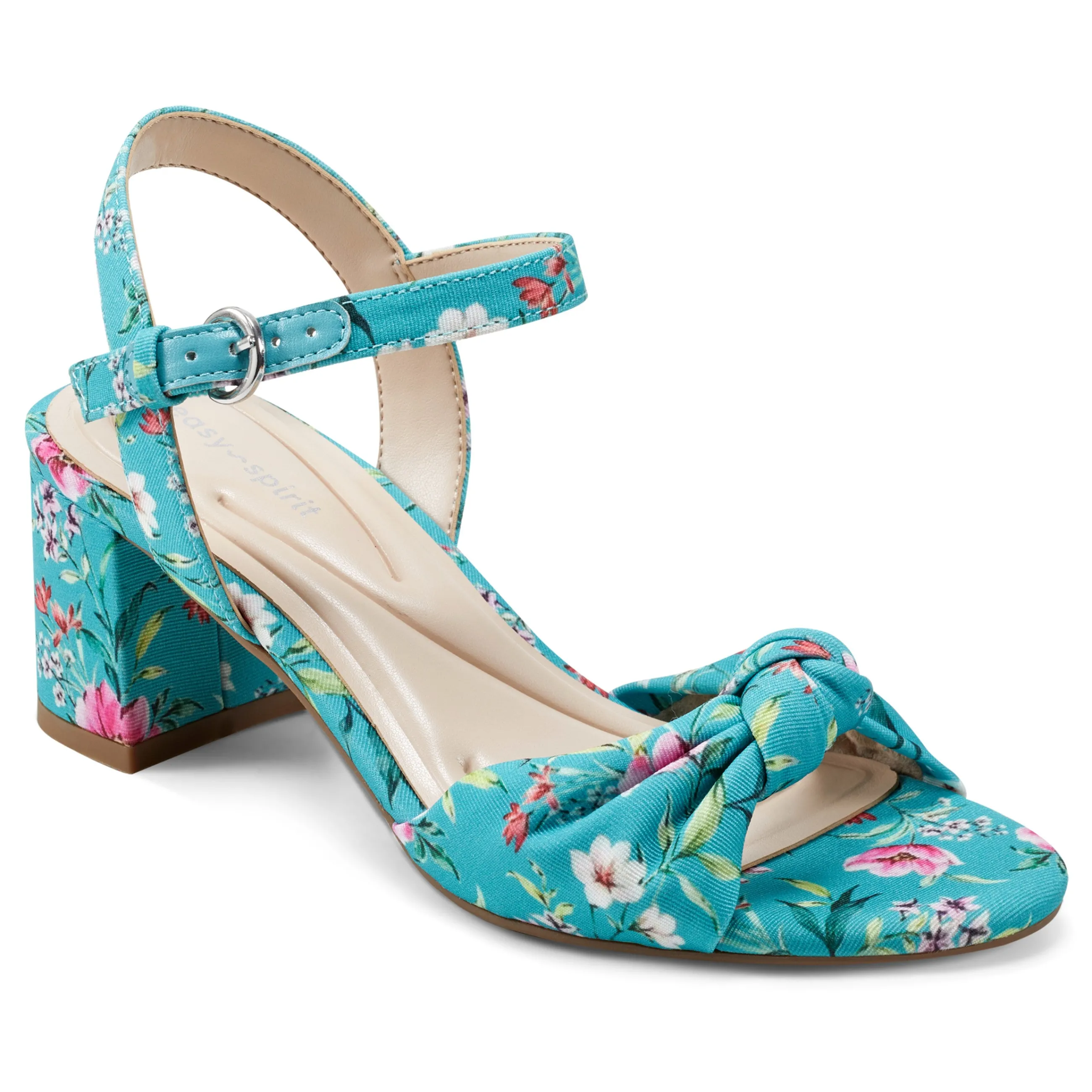 Flash Sale Easy Spirit Danica Heeled Sandals TealFloral