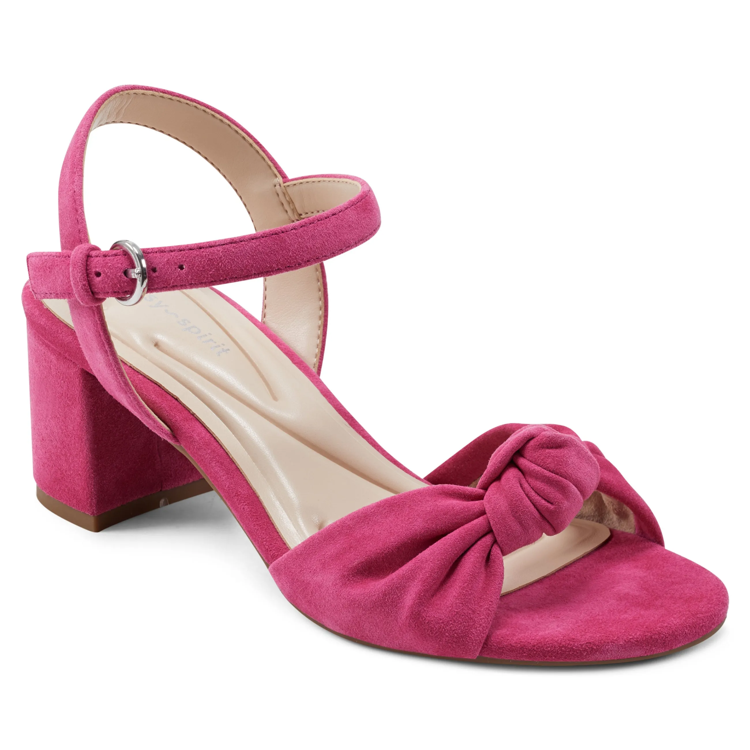 Online Easy Spirit Danica Heeled Sandals DarkPinkSuede