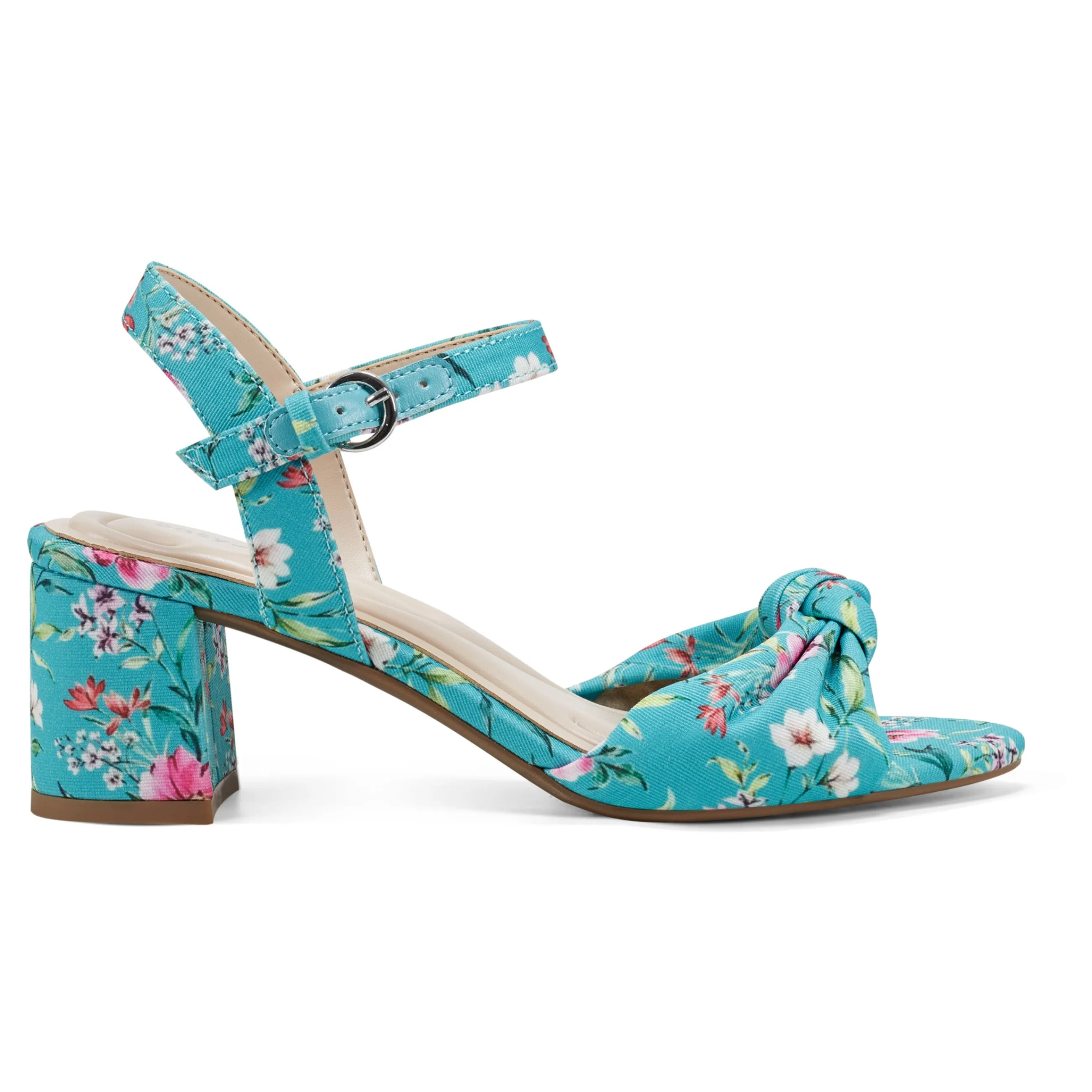 Flash Sale Easy Spirit Danica Heeled Sandals TealFloral