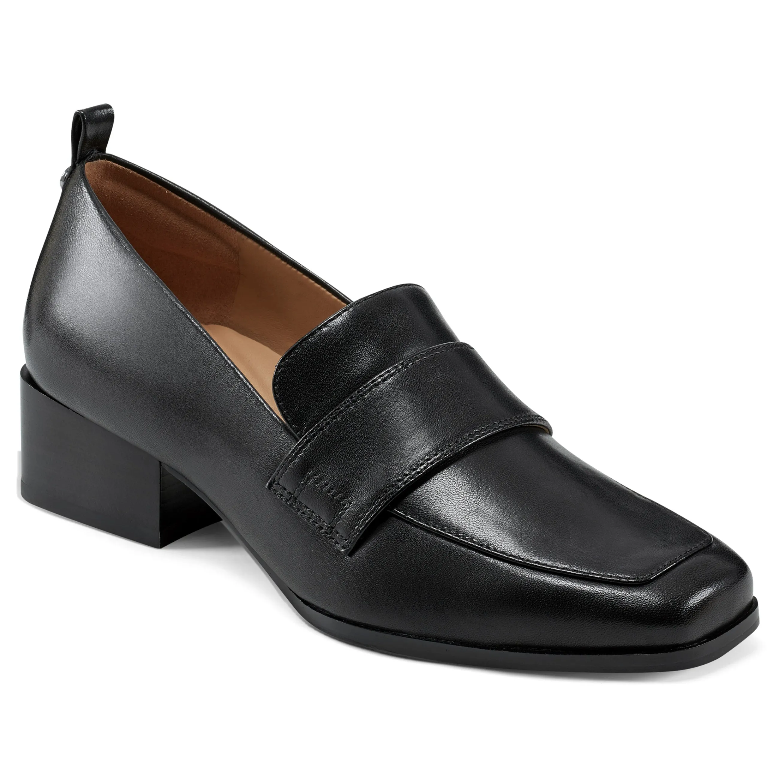 Best Sale Easy Spirit Darlene Dress Loafers BlackLeather