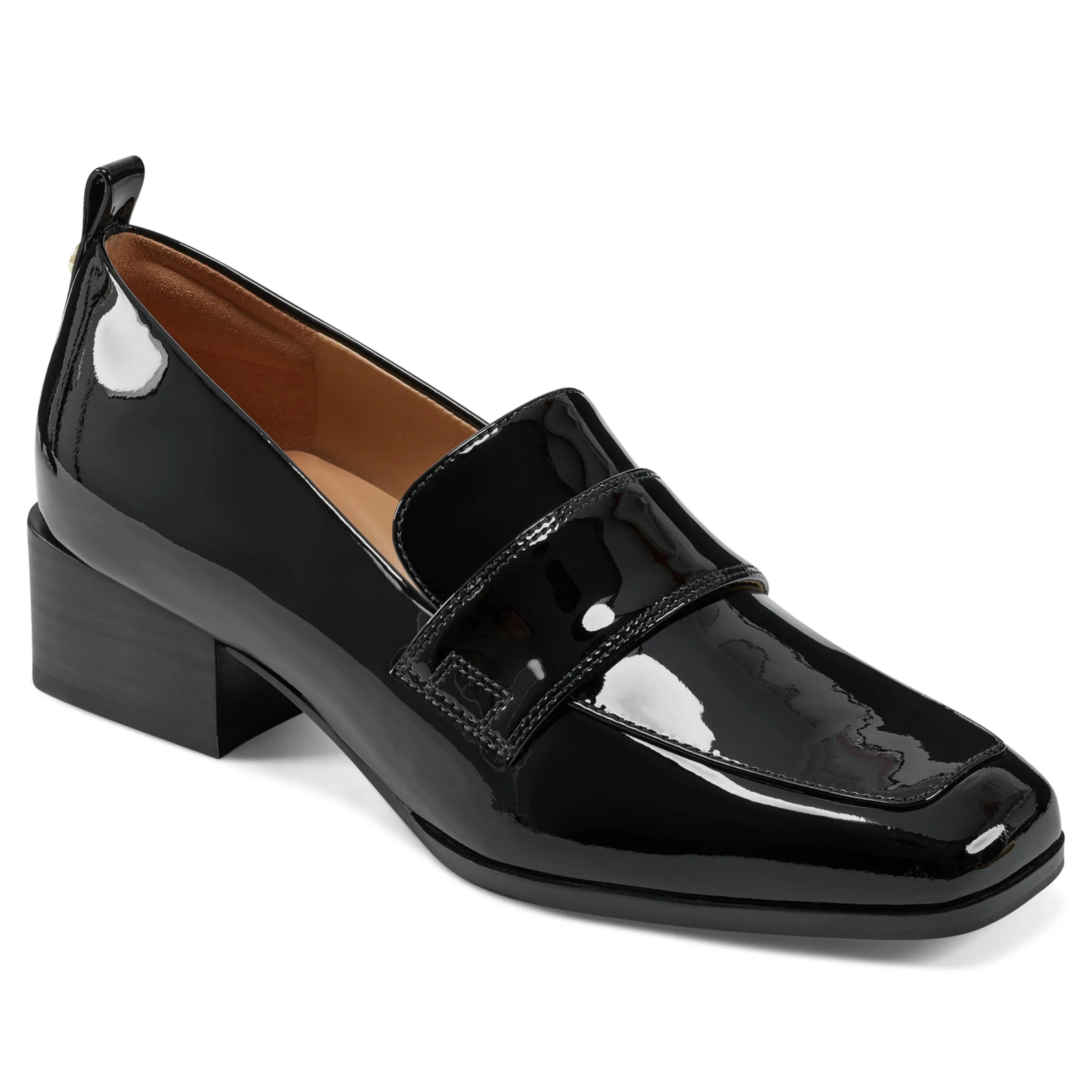 Best Sale Easy Spirit Darlene Dress Loafers BlackPatentLeather