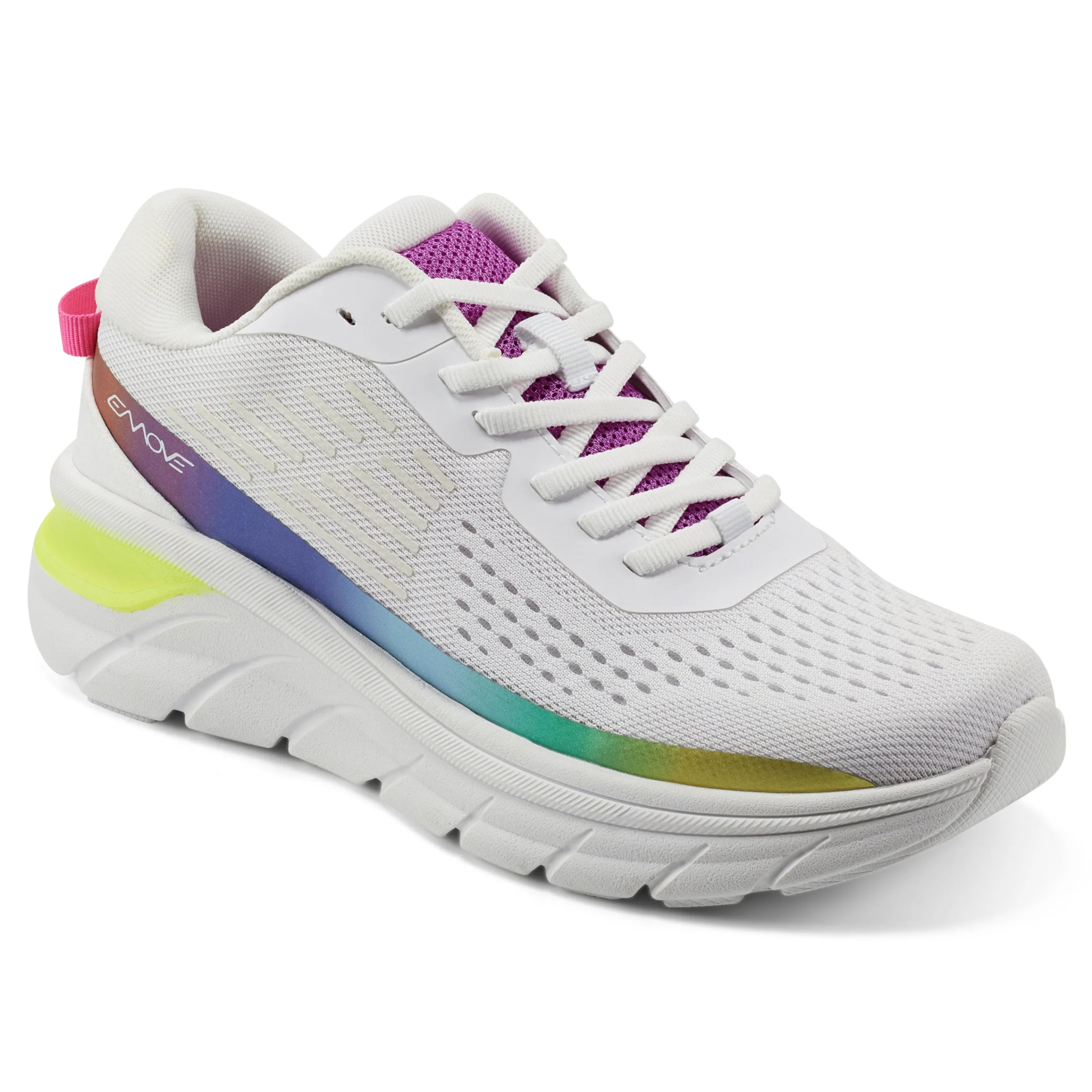 Outlet Easy Spirit Denise Austin Mel EMOVE Walking Shoes White/Rainbow