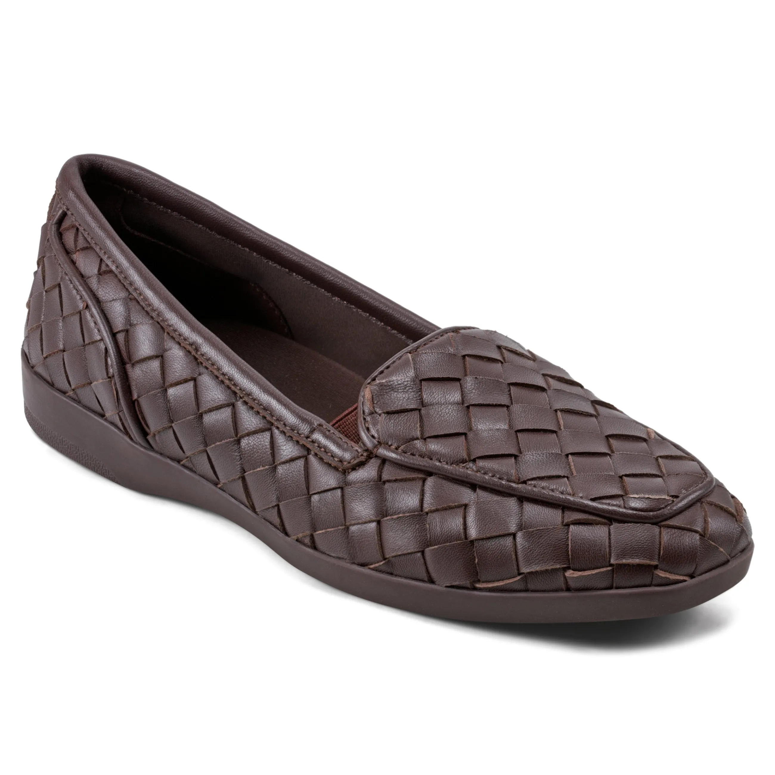 Outlet Easy Spirit Devitt Casual Flats BrownLeather