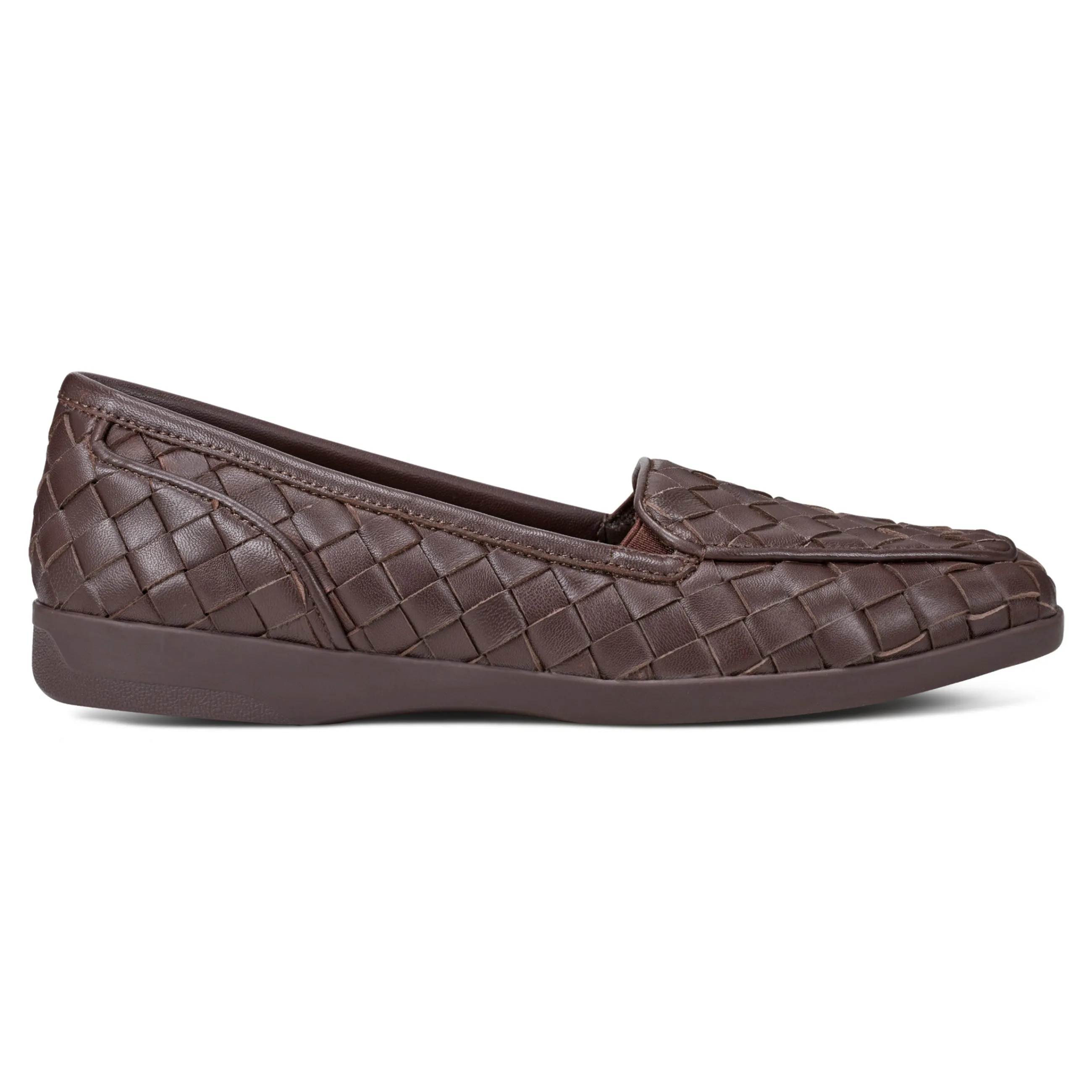 Outlet Easy Spirit Devitt Casual Flats BrownLeather