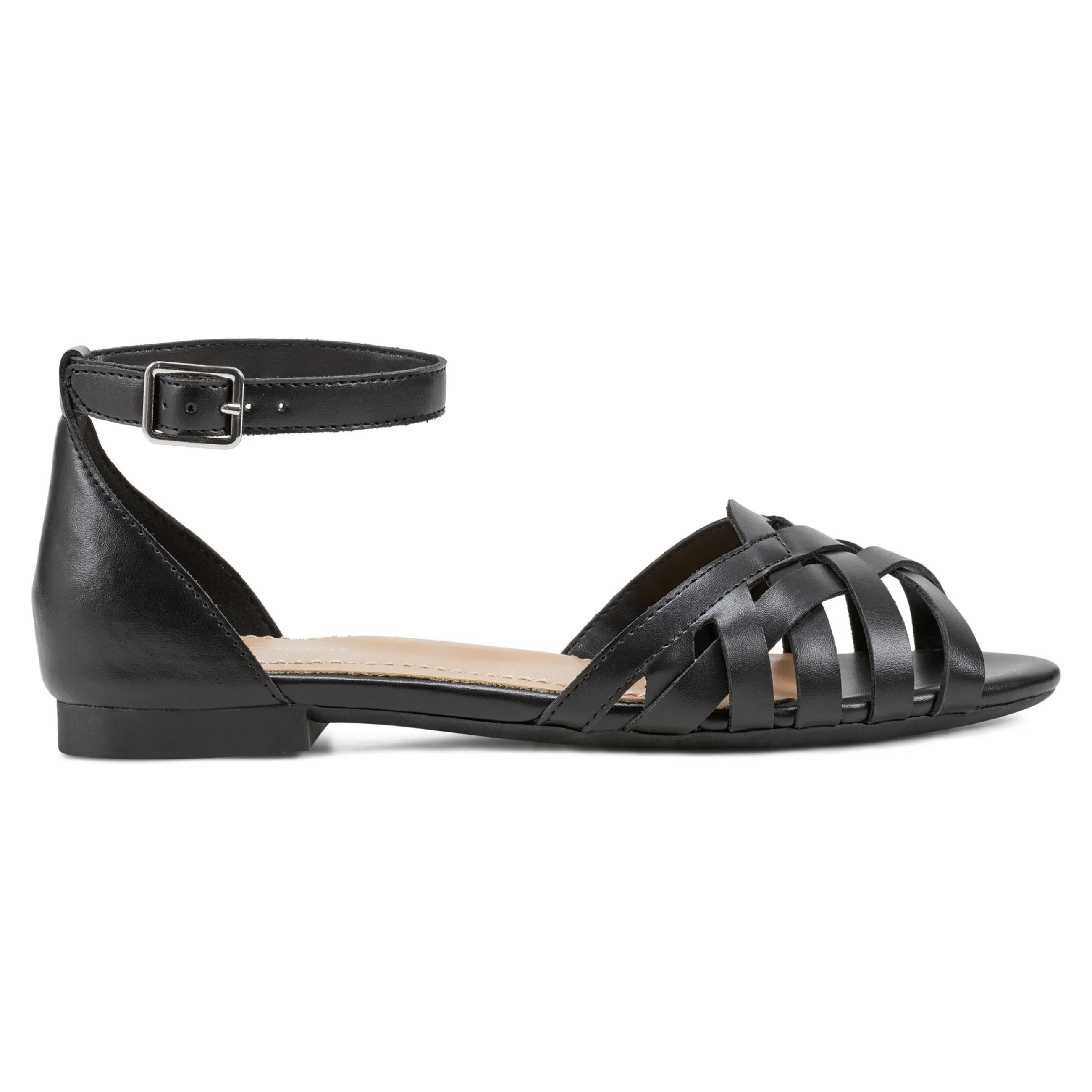 Cheap Easy Spirit Dorothy Flat Sandals Black