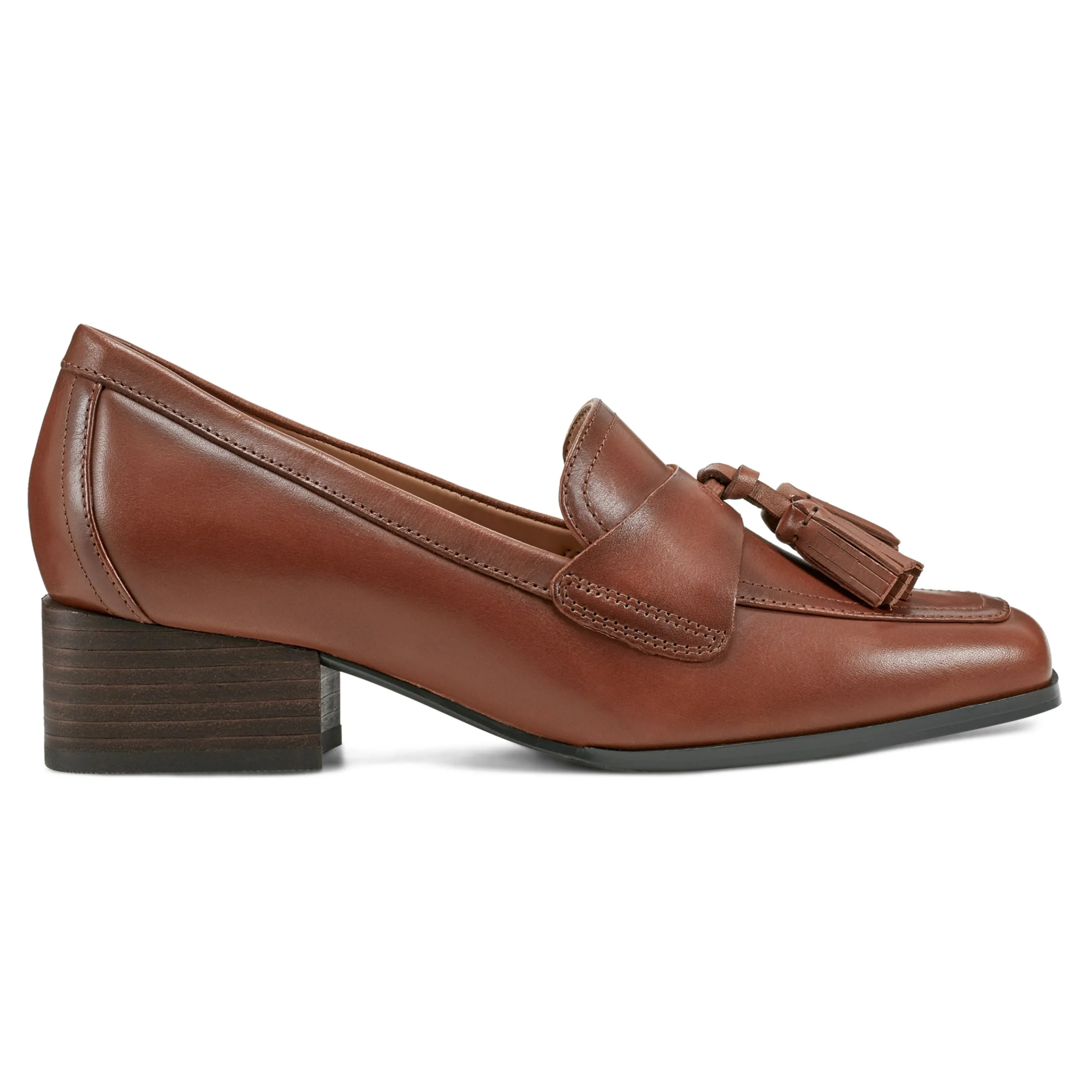 Sale Easy Spirit Drew Dress Loafers BrownLeather