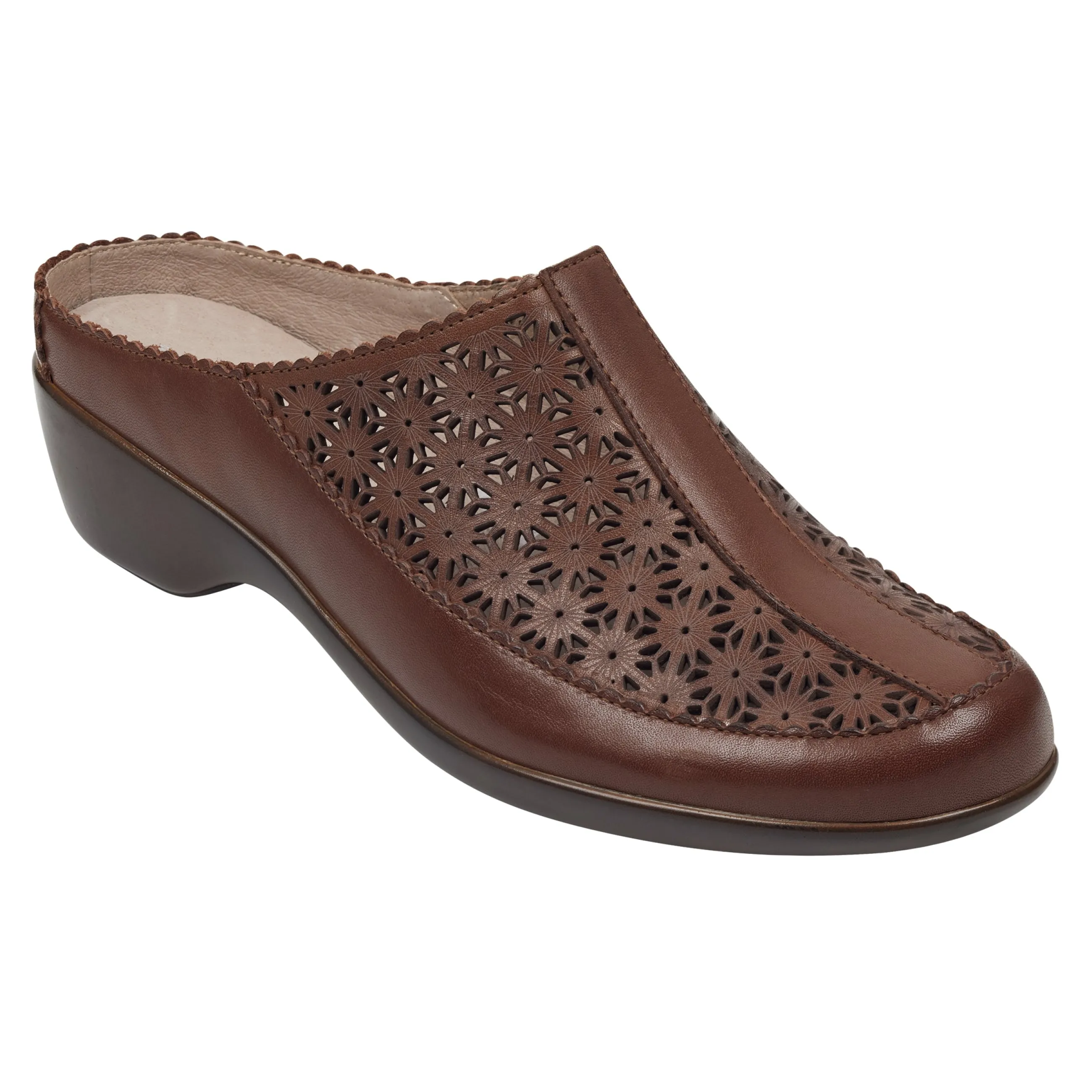 Shop Easy Spirit Dusk Mule Clogs BrownLeather