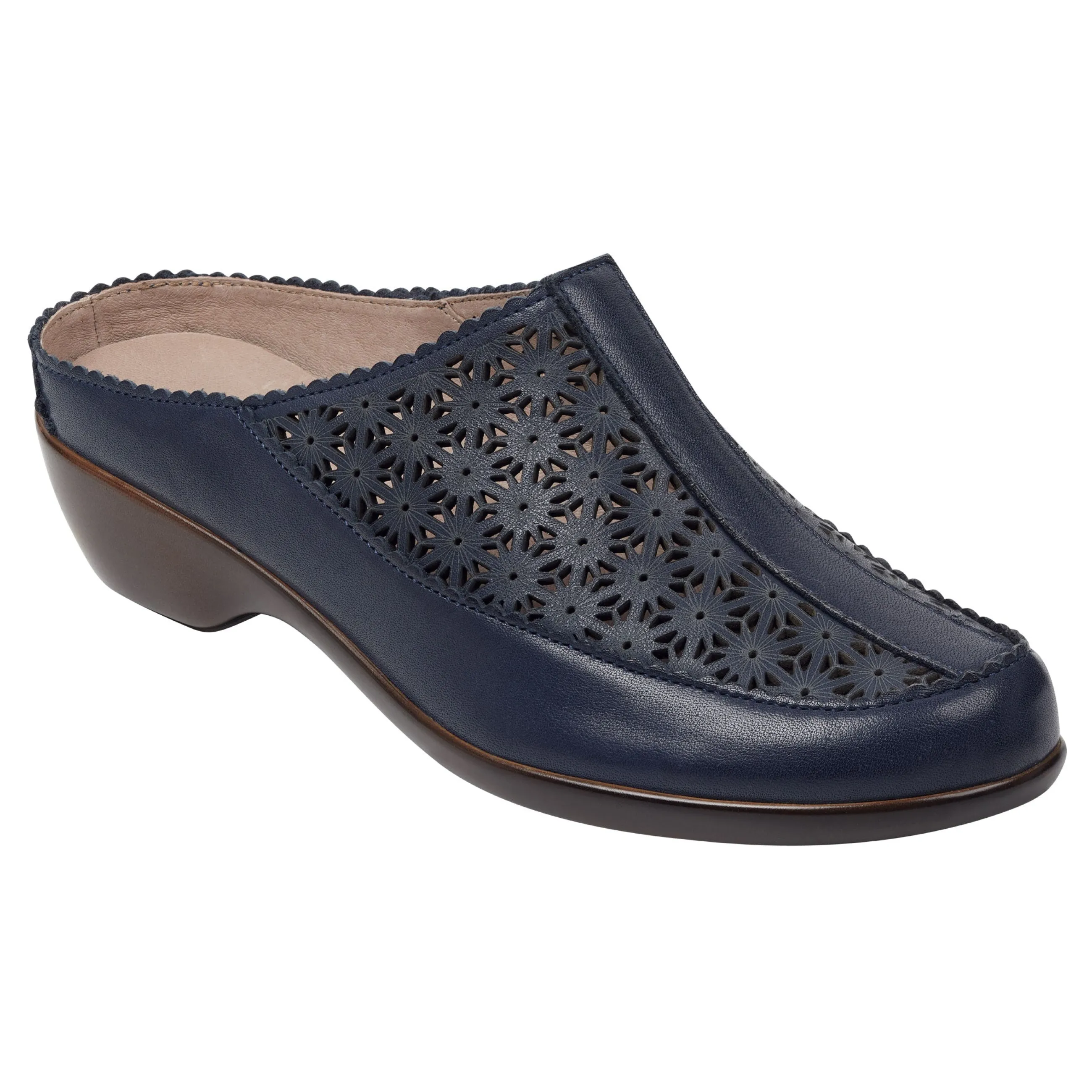 Online Easy Spirit Dusk Mule Clogs NavyLeather