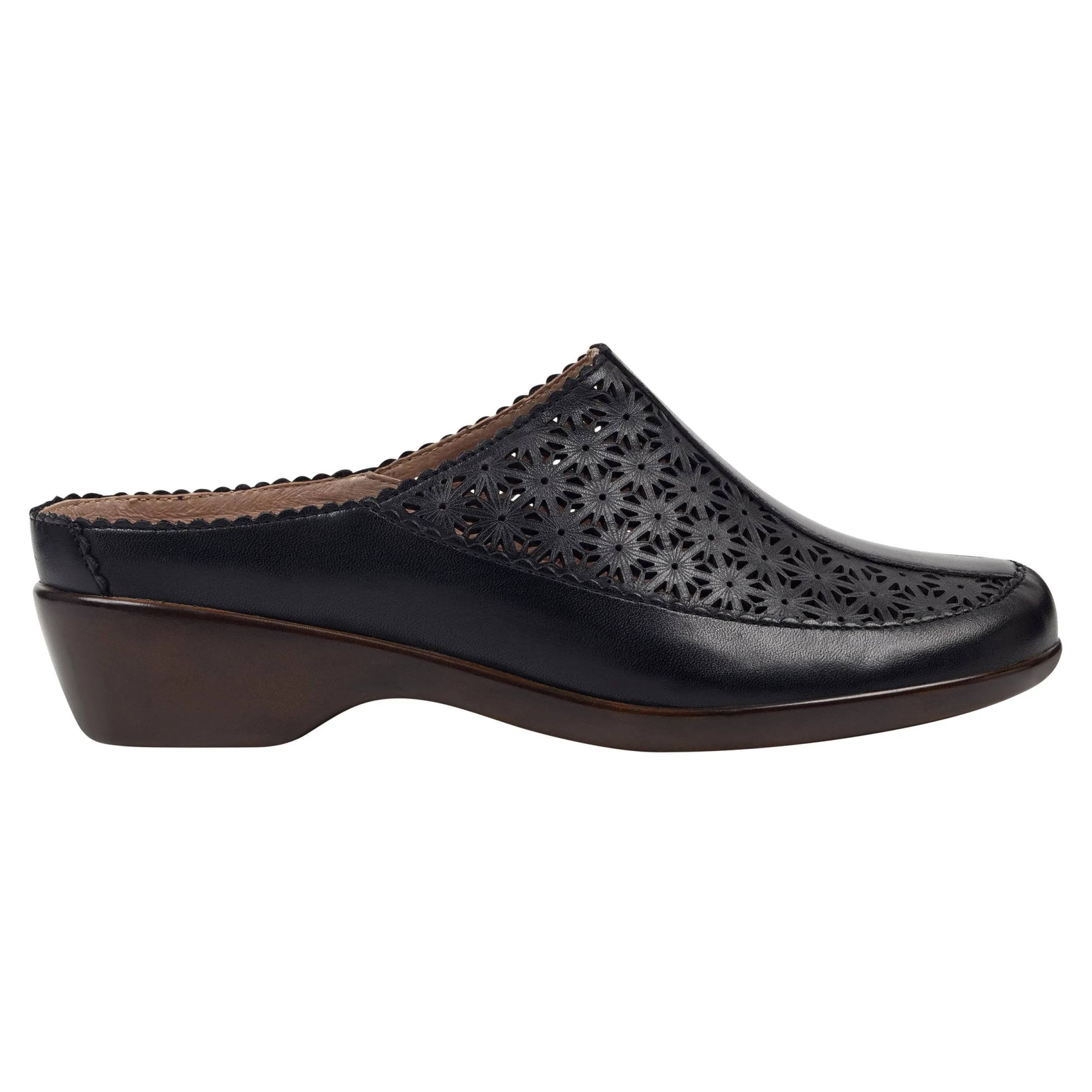 Outlet Easy Spirit Dusk Mule Clogs BlackLeather