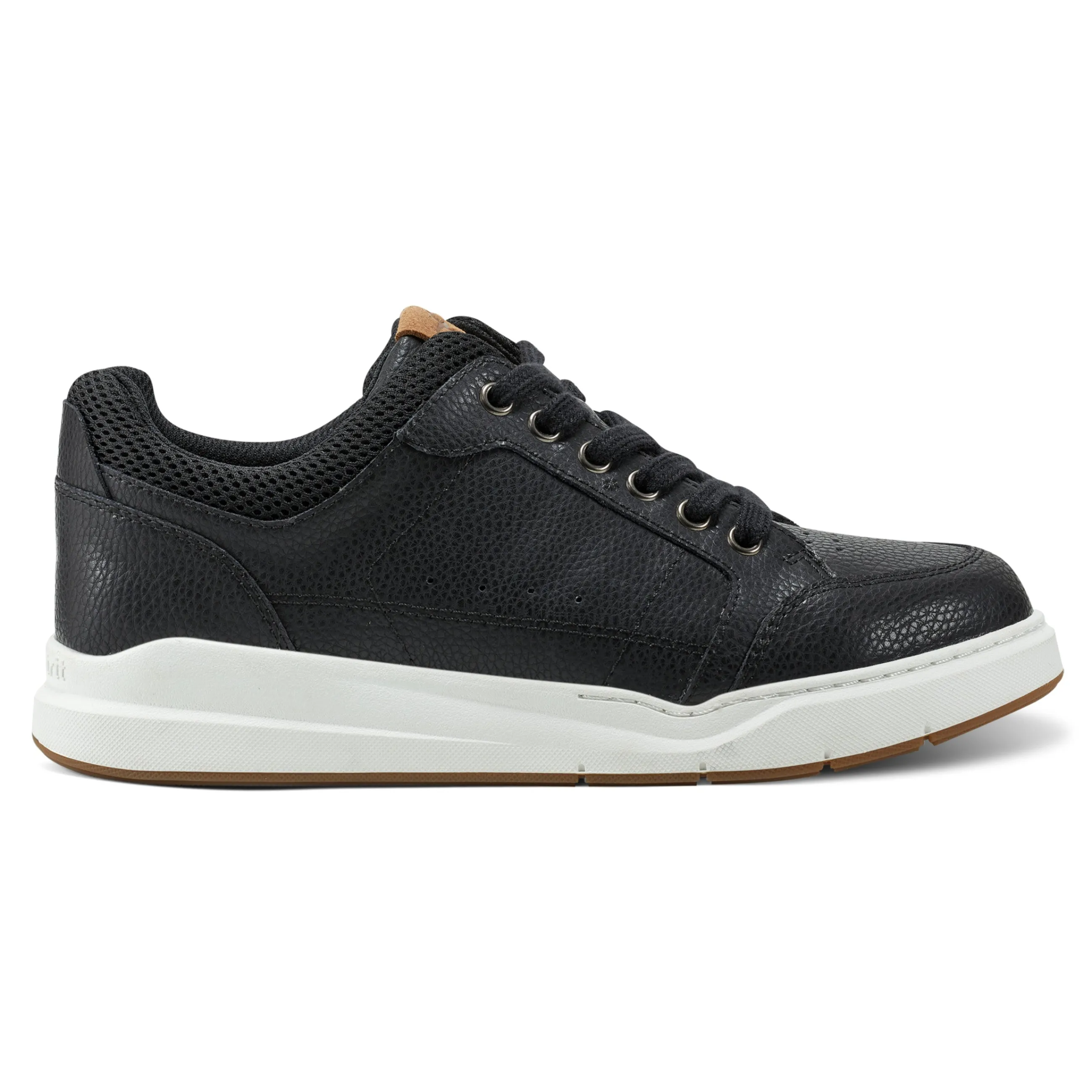 Outlet Easy Spirit x Denise Austin Dilli Lace-up Court Sneakers BlackLeather