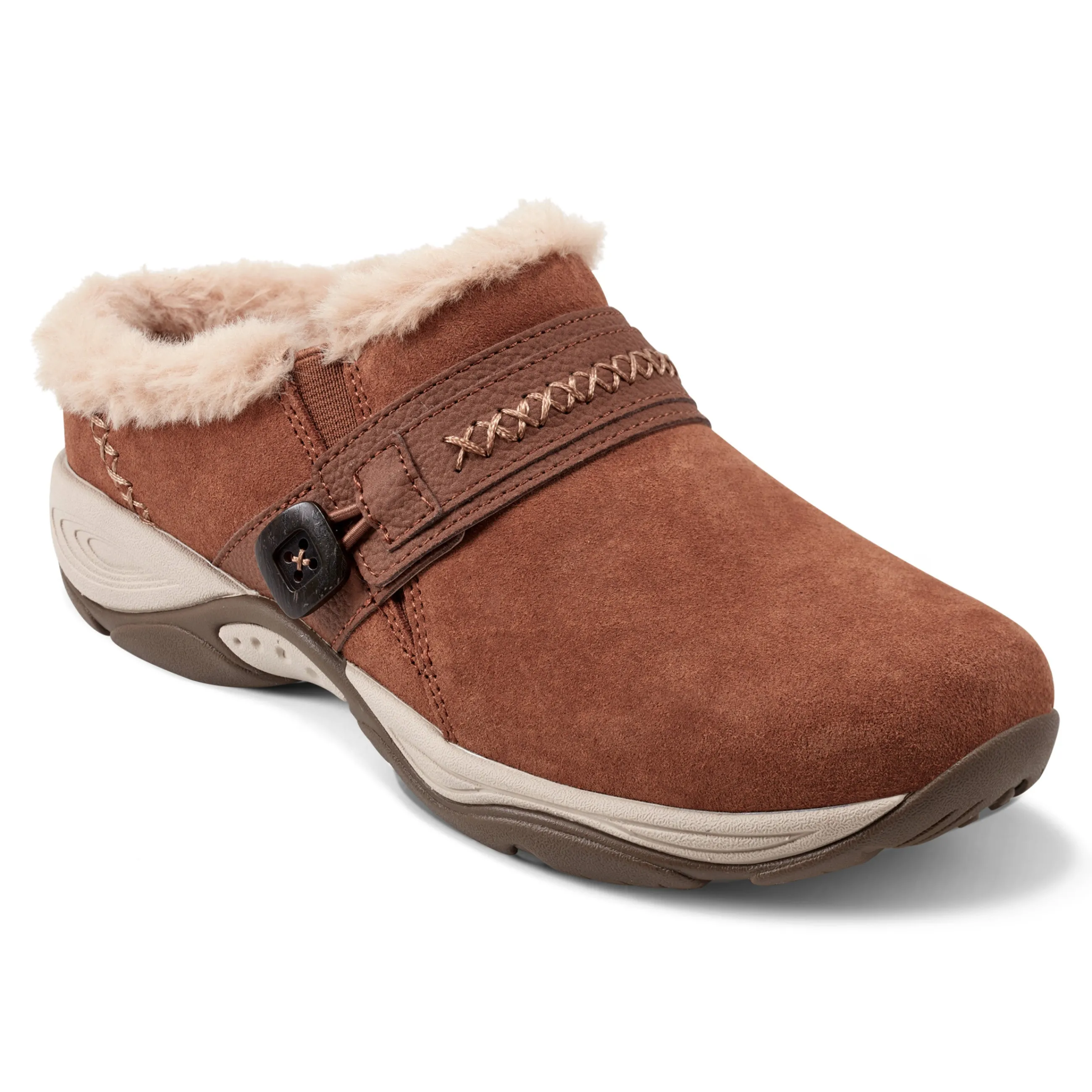 New Easy Spirit Elinn Casual Clogs BrownSuede