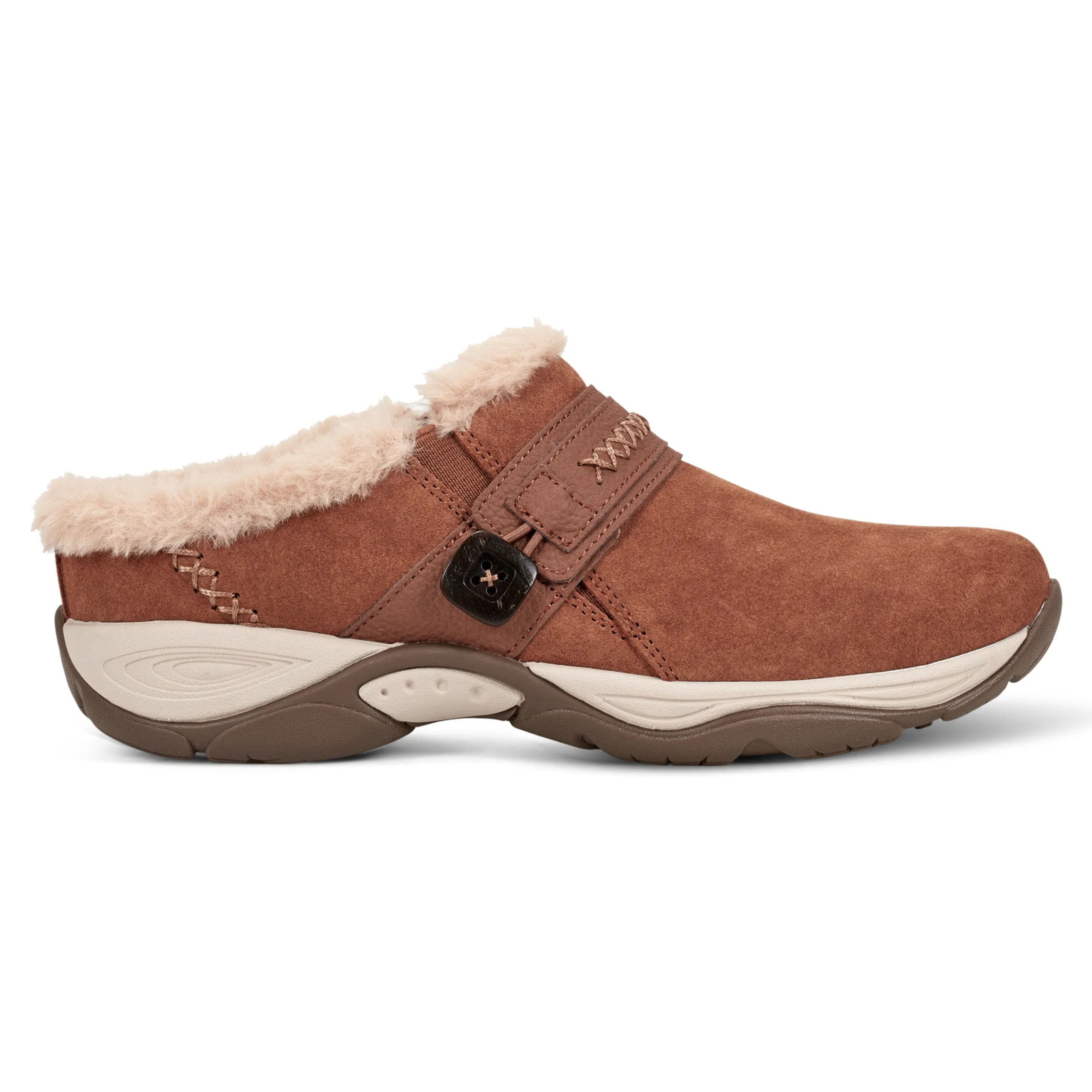 New Easy Spirit Elinn Casual Clogs BrownSuede