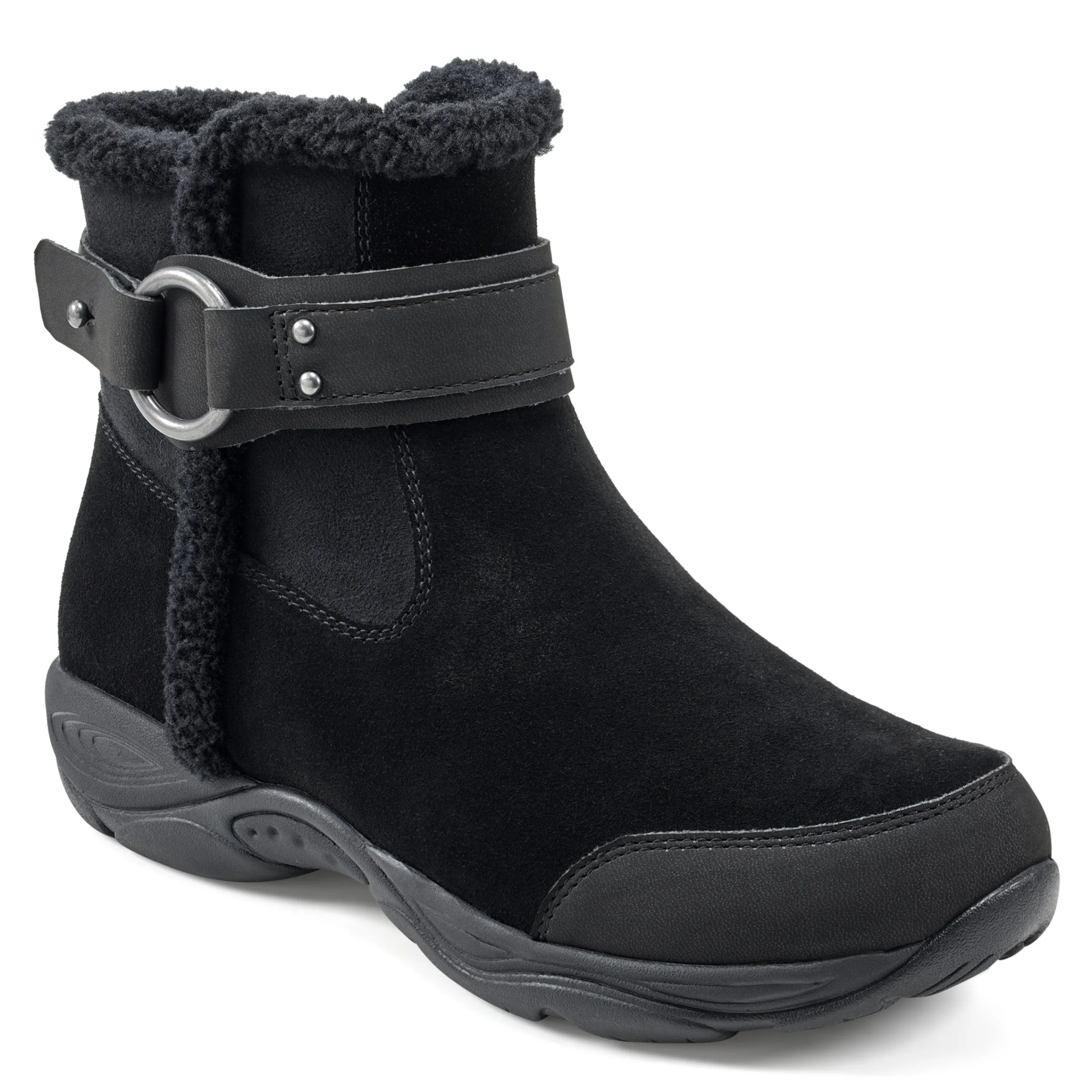 Discount Easy Spirit Elinor Cold Weather Booties BlackSuede