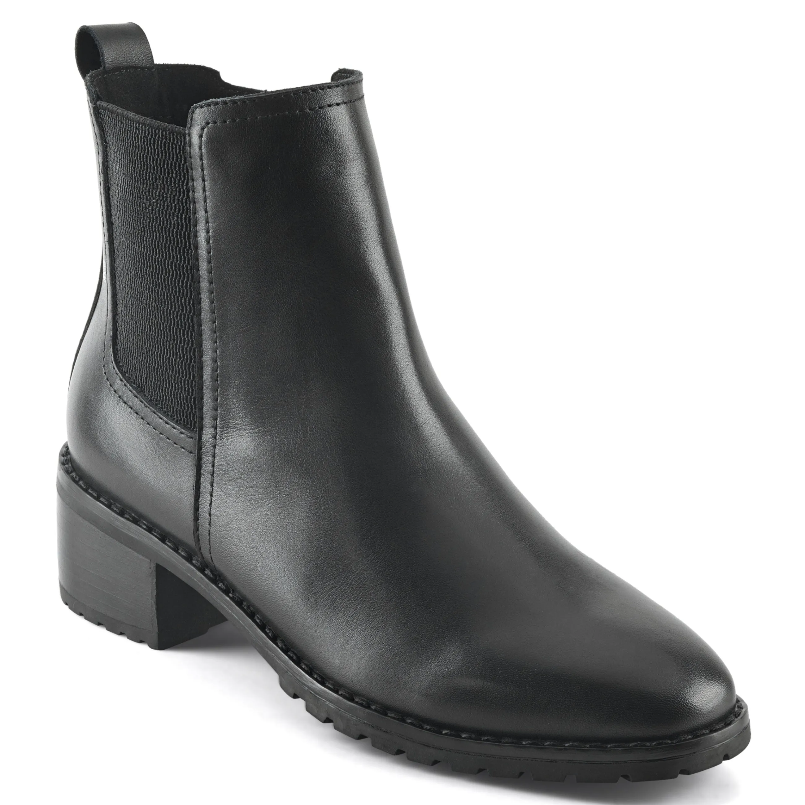 Online Easy Spirit Fedra Block Heel Dress Booties BlackLeather