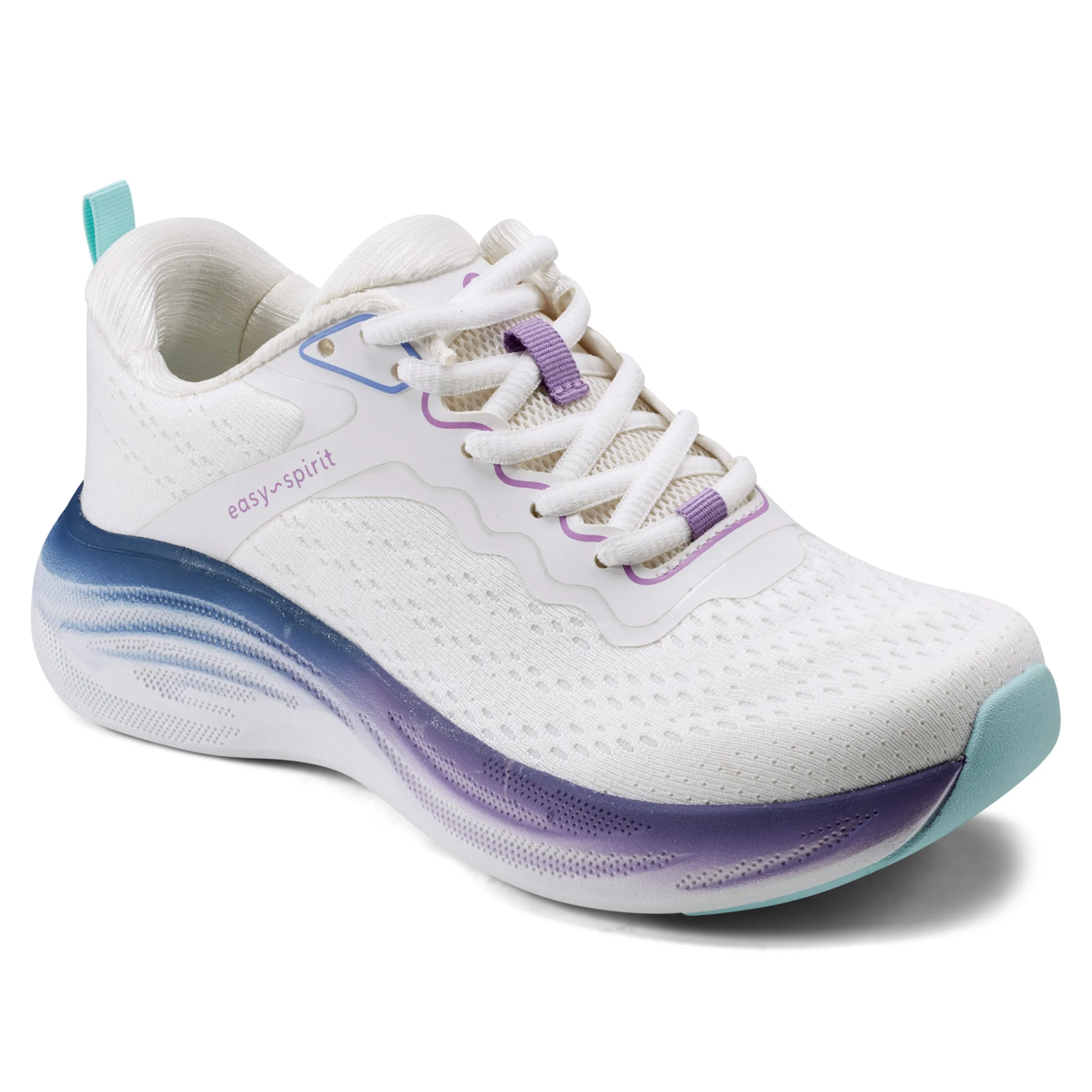 Best Easy Spirit Gallop Walking Shoes White/Purple