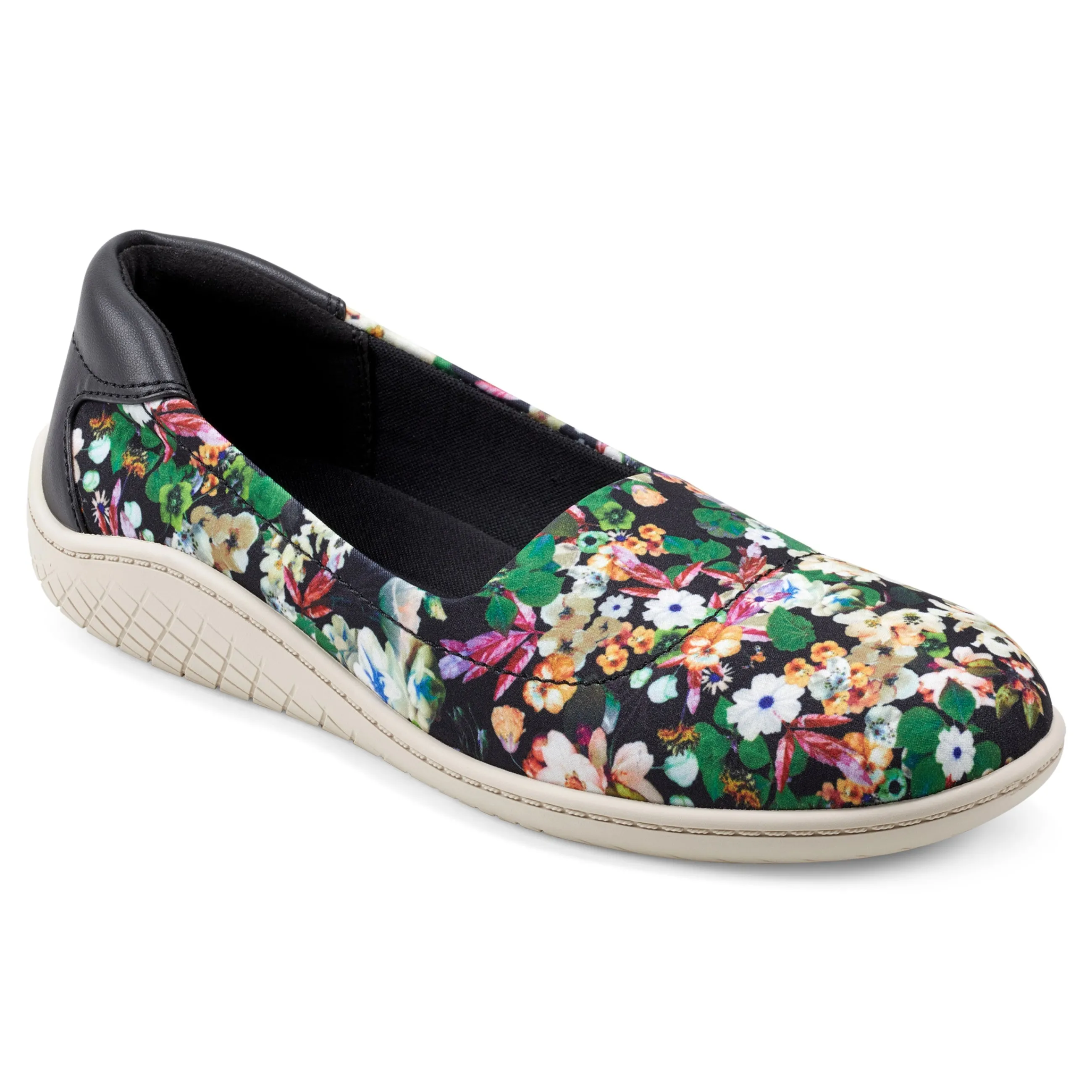 Sale Easy Spirit Gift Slip On Flats BlackFloral