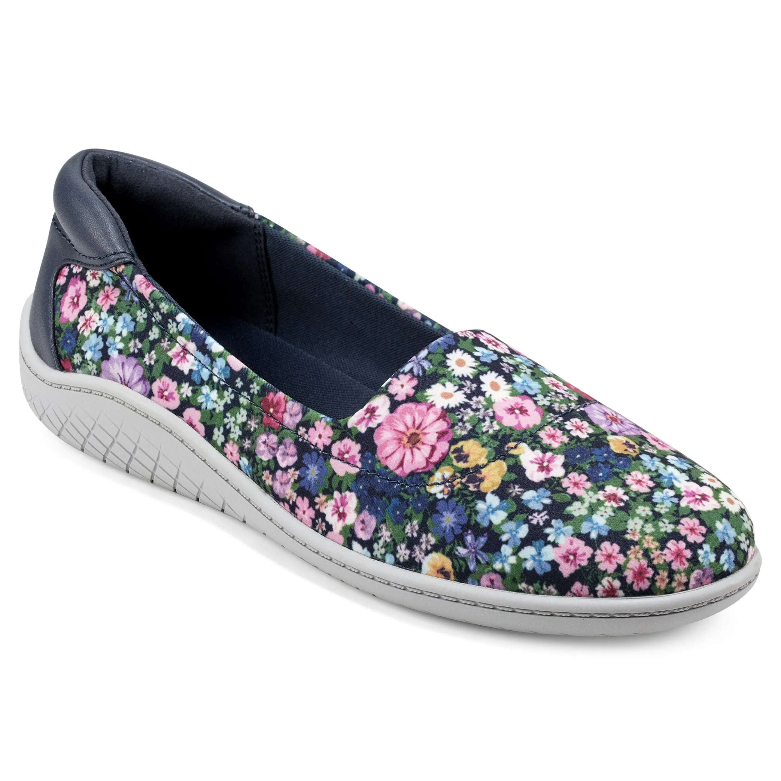 Best Sale Easy Spirit Gift Slip On Flats NavyFloralPrint