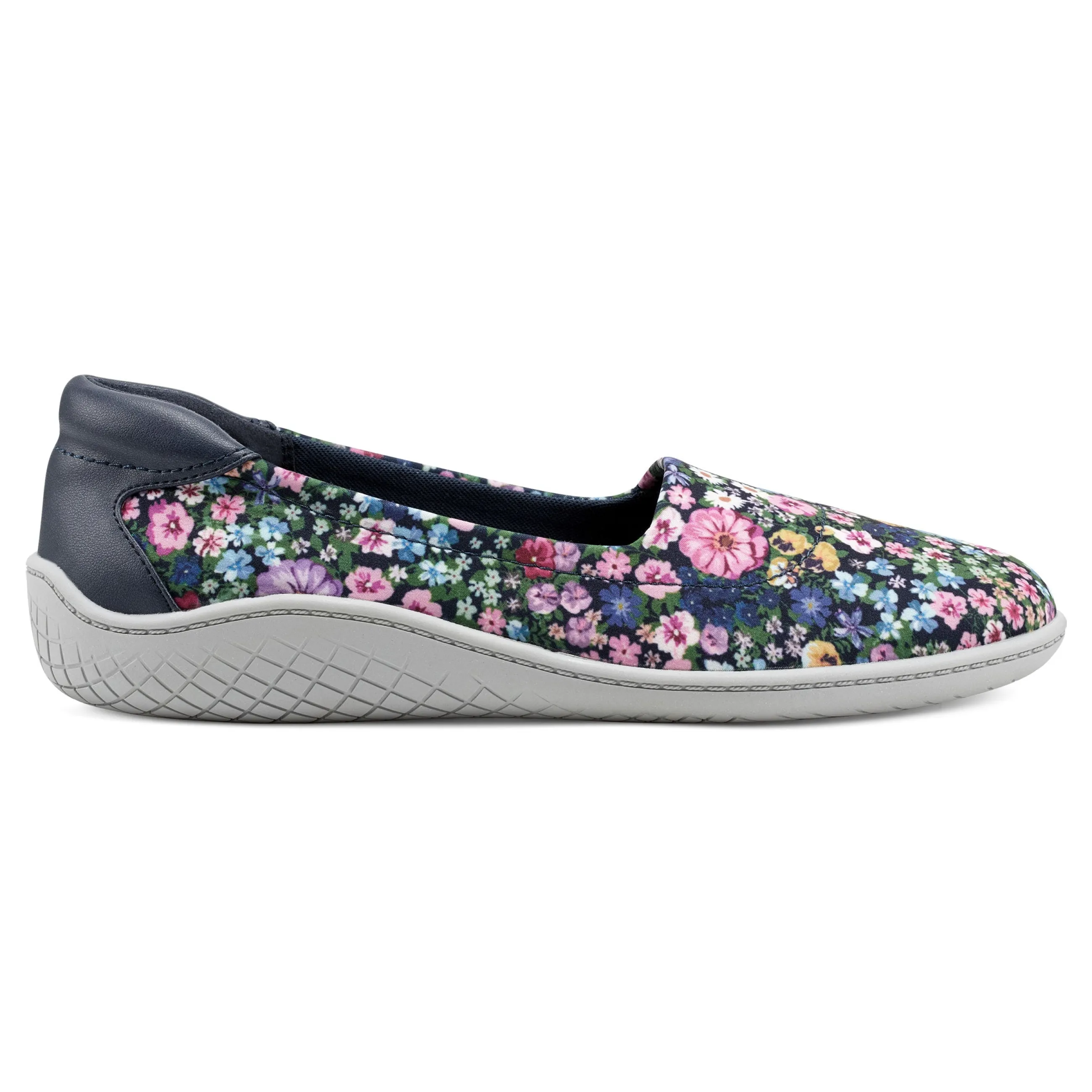 Best Sale Easy Spirit Gift Slip On Flats NavyFloralPrint