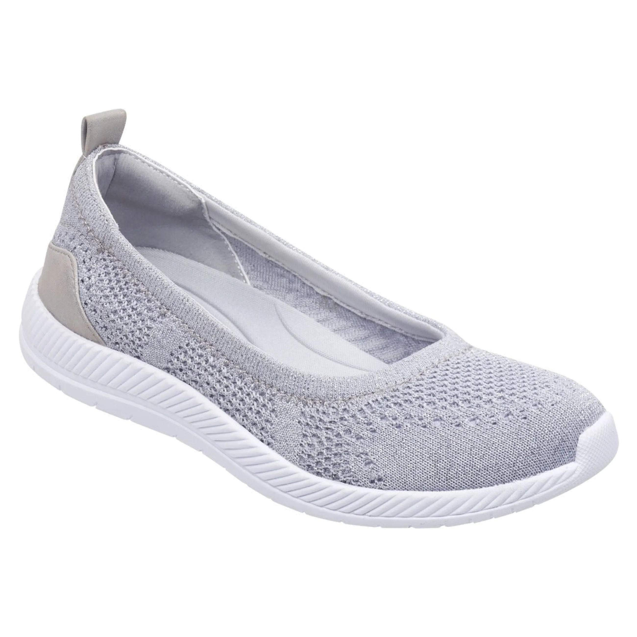 New Easy Spirit Glitz Walking Shoes SilverKnit