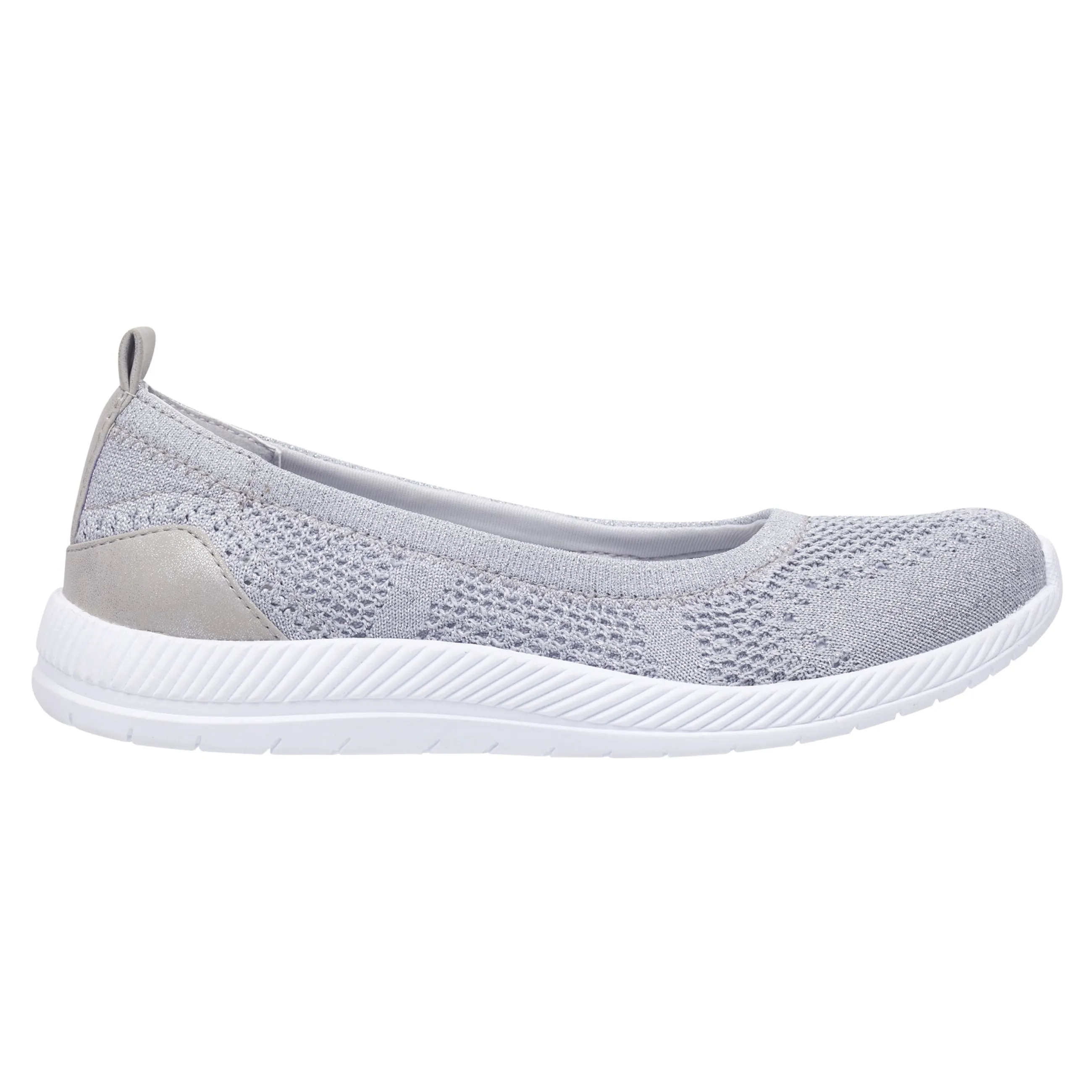 New Easy Spirit Glitz Walking Shoes SilverKnit