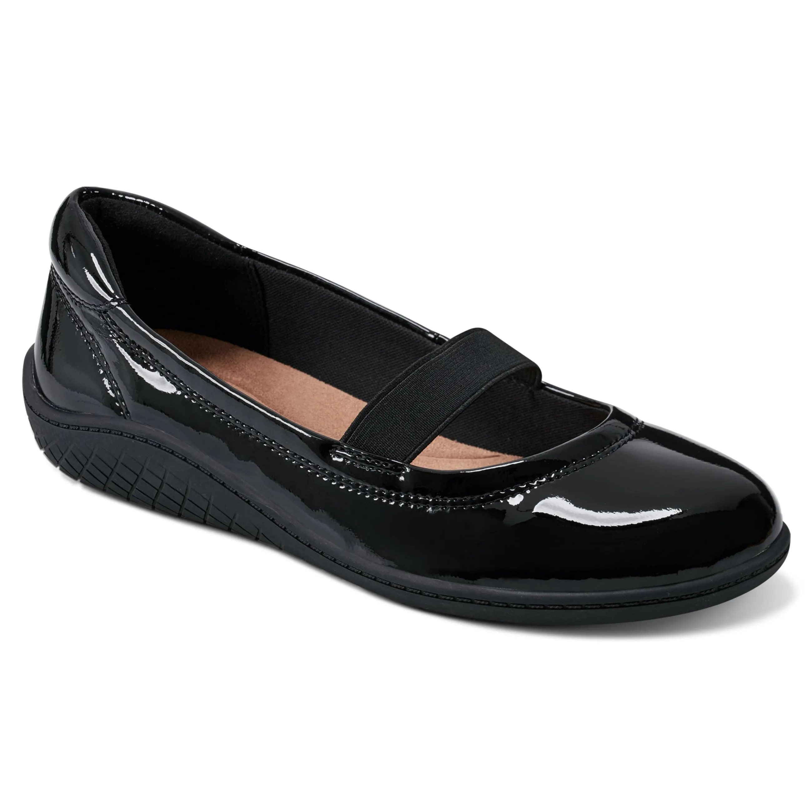 Shop Easy Spirit Golden Mary Jane Casual Ballet Flats BlackPatentLeather