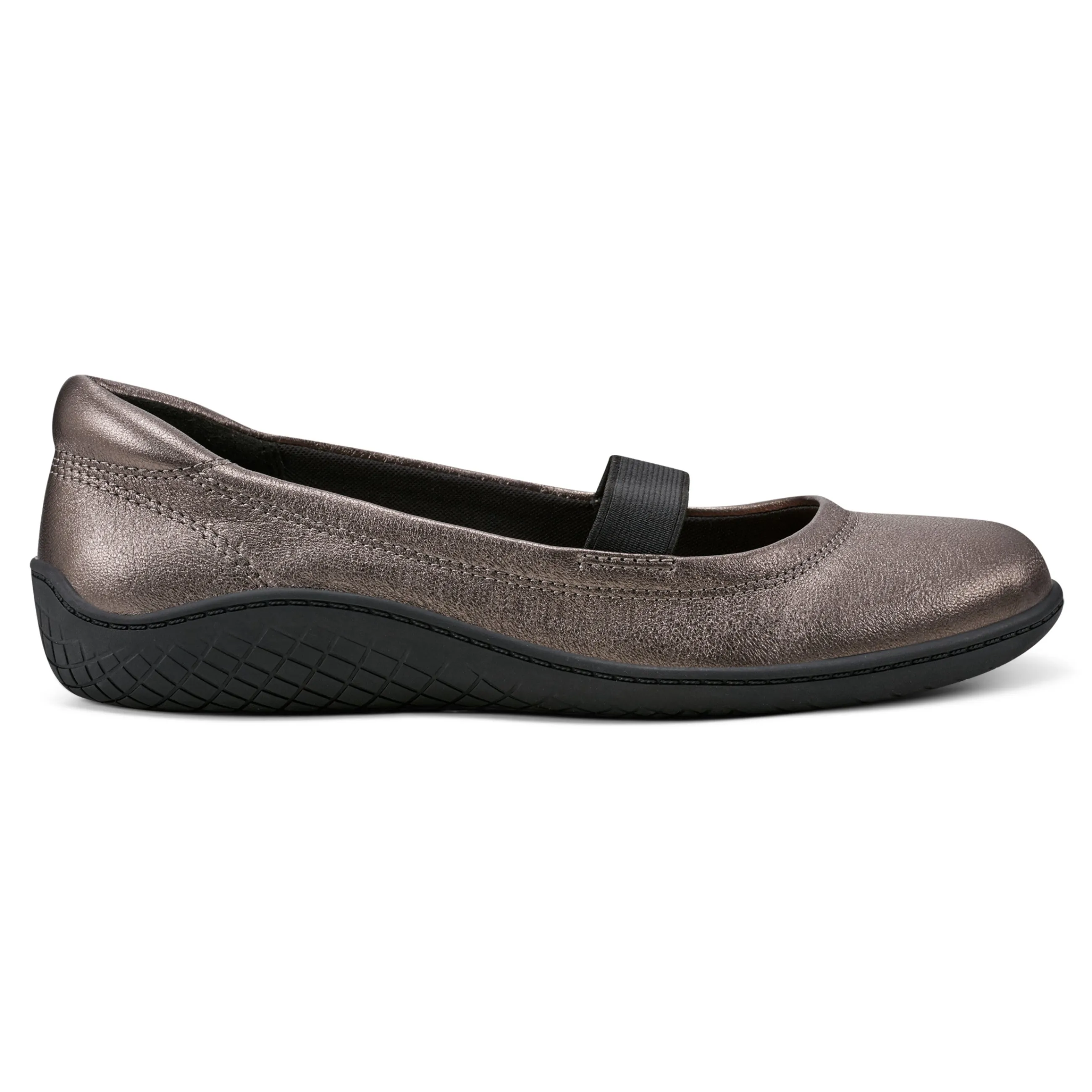 Cheap Easy Spirit Golden Mary Jane Casual Ballet Flats PewterLeather