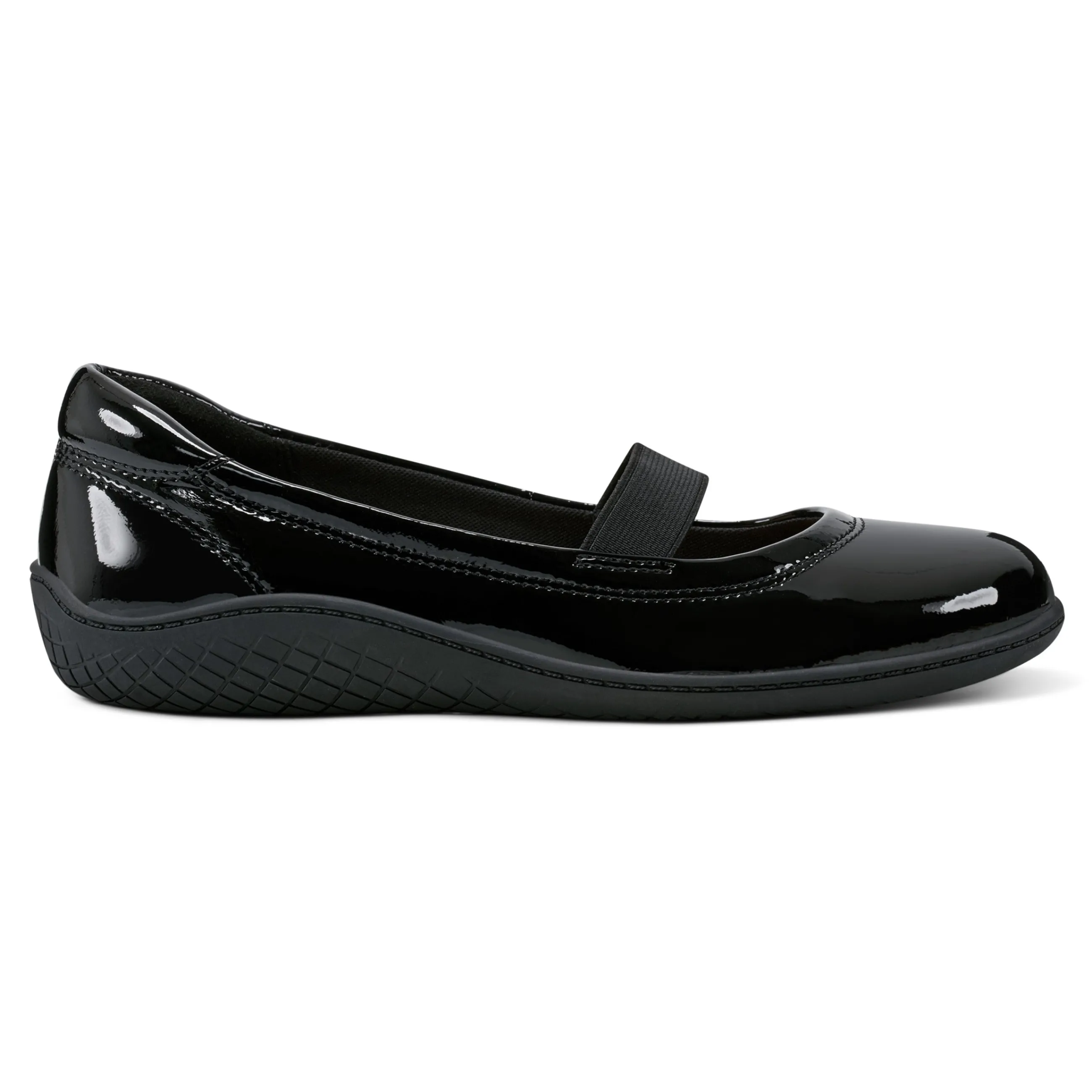 Shop Easy Spirit Golden Mary Jane Casual Ballet Flats BlackPatentLeather